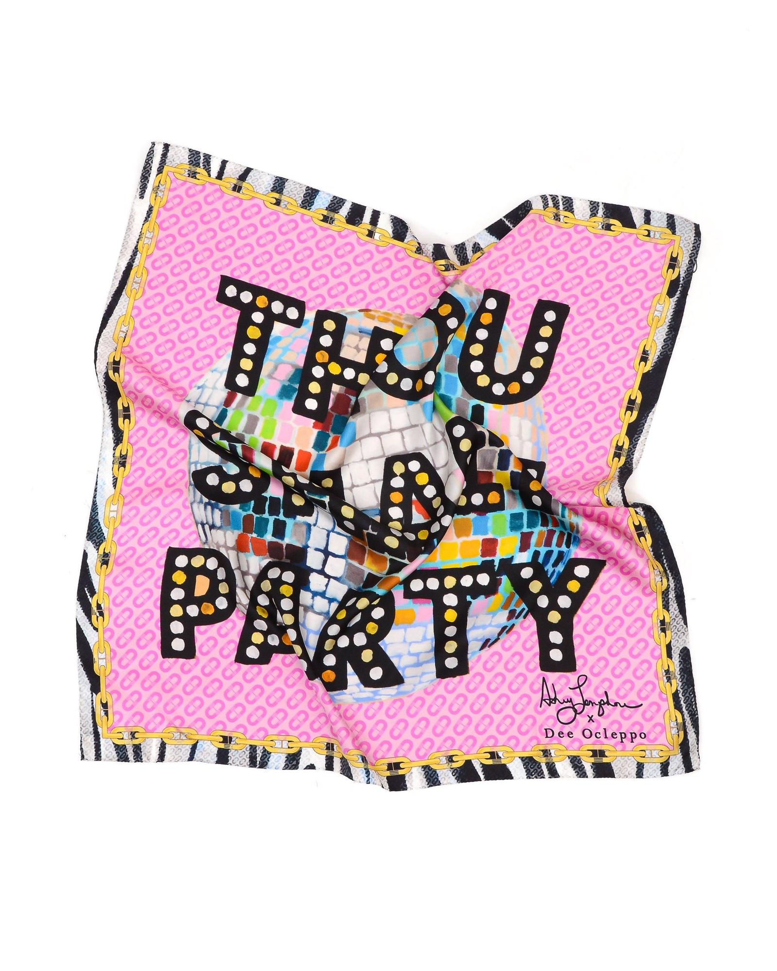 Party Silk Scarf - One Size Secondary image