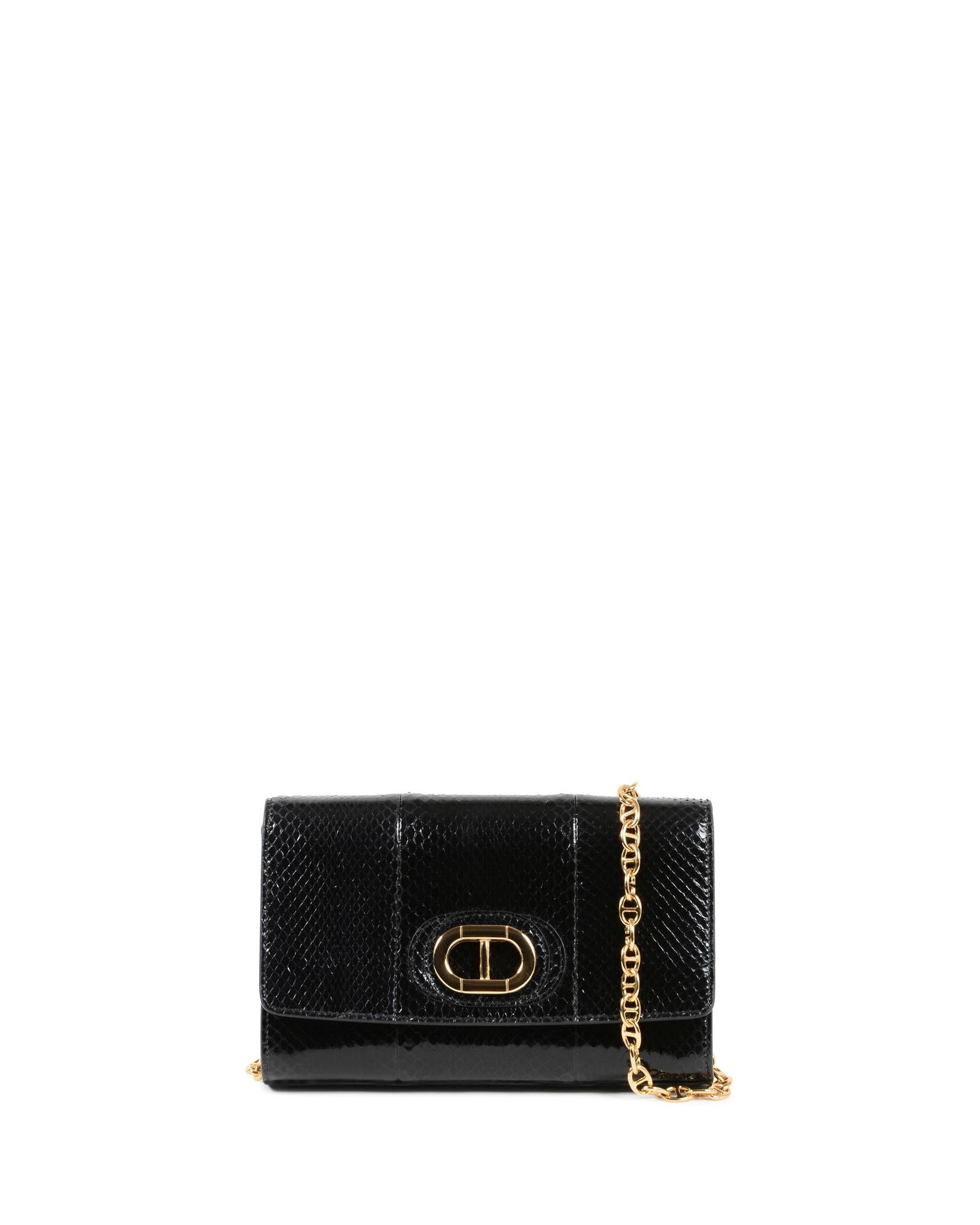 Python Chain Strap Clutch - One Size Main image