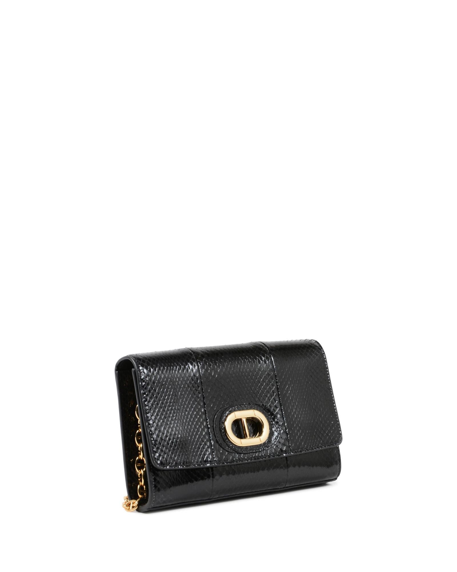 Python Chain Strap Clutch - One Size Secondary image