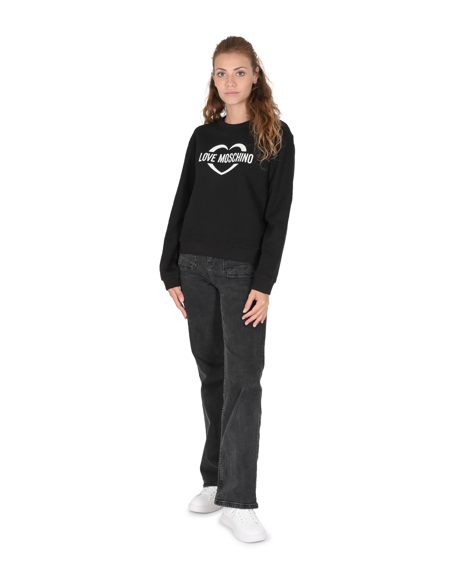 Cotton Sweatshirt with Inlay - 38 EU Secondary image