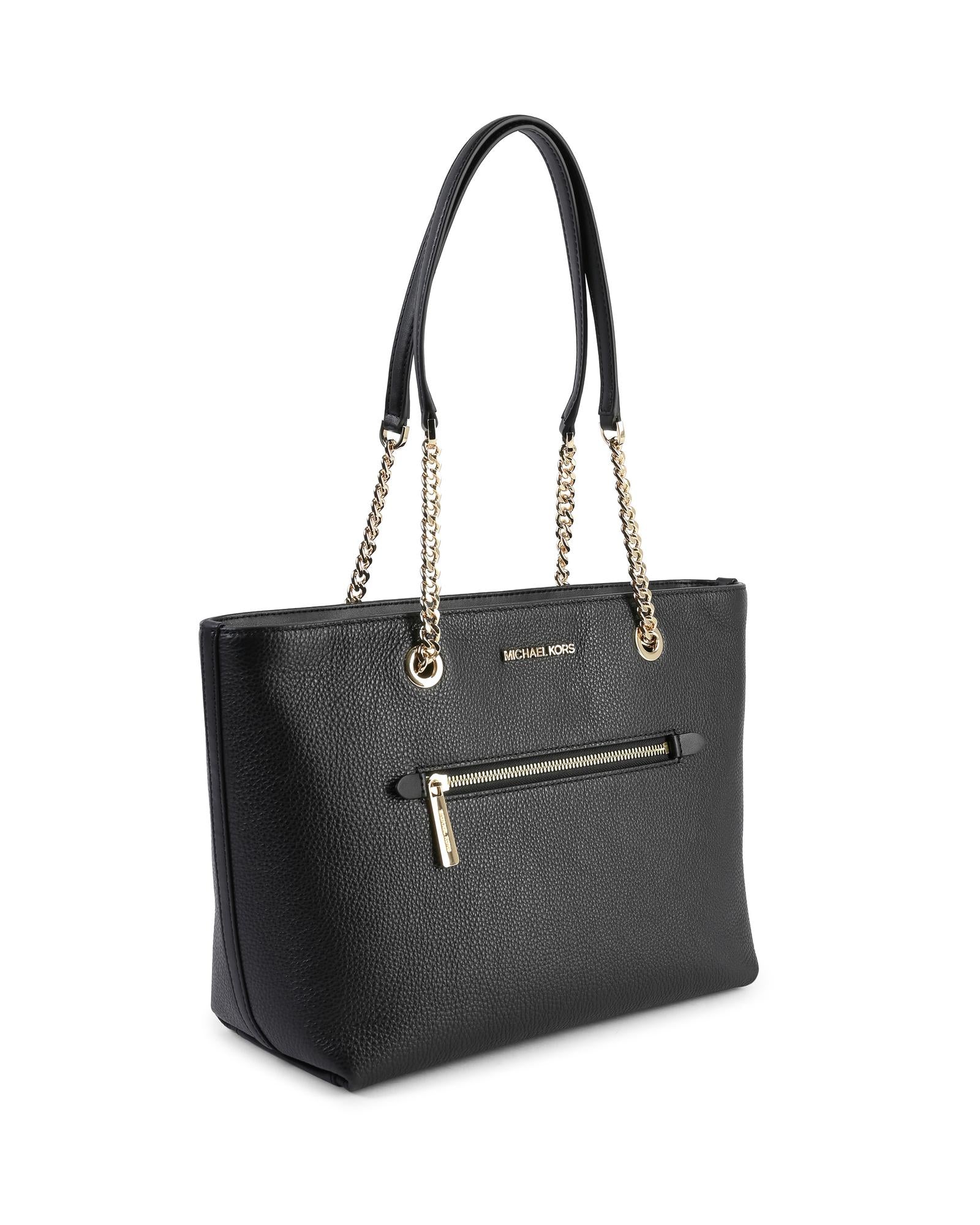 Leather Chain Tote Bag - One Size Secondary image