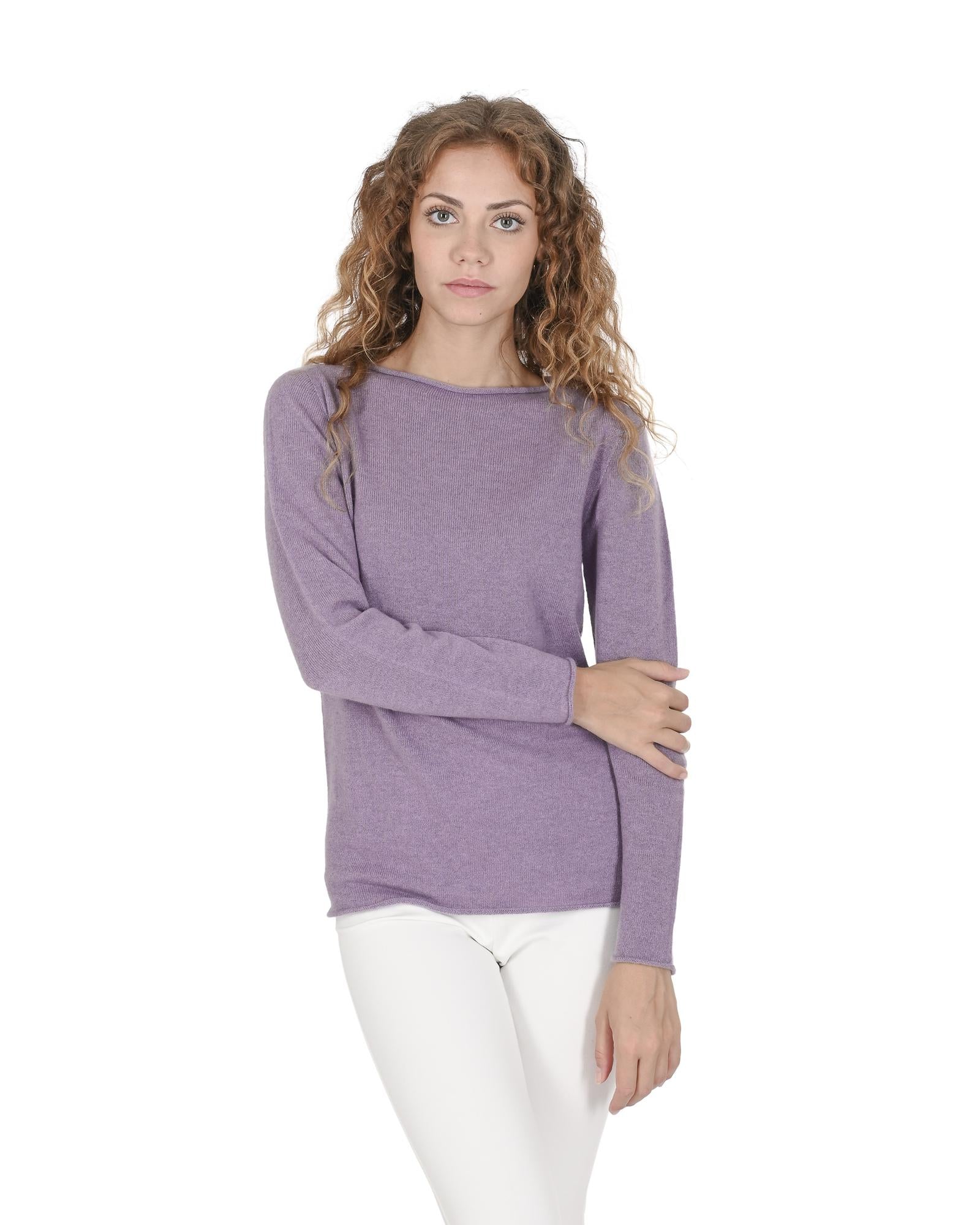 Cashmere Boatneck Sweater - Italian Craftsmanship - L Main image