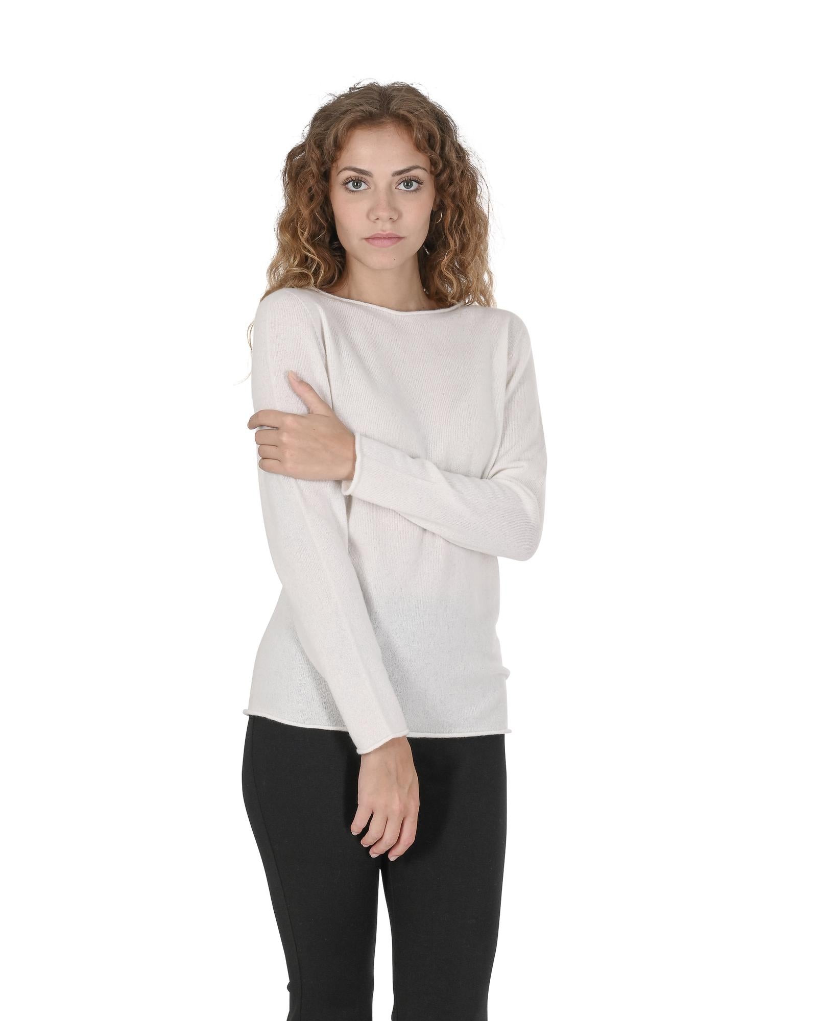 Cashmere Boatneck Sweater - Premium Quality Italian Craftsmanship - M Main image