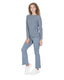 Crown of Edinburgh Cashmere Women's Cashmere Boatneck Sweater - Italian Crafted in Sky blue - S