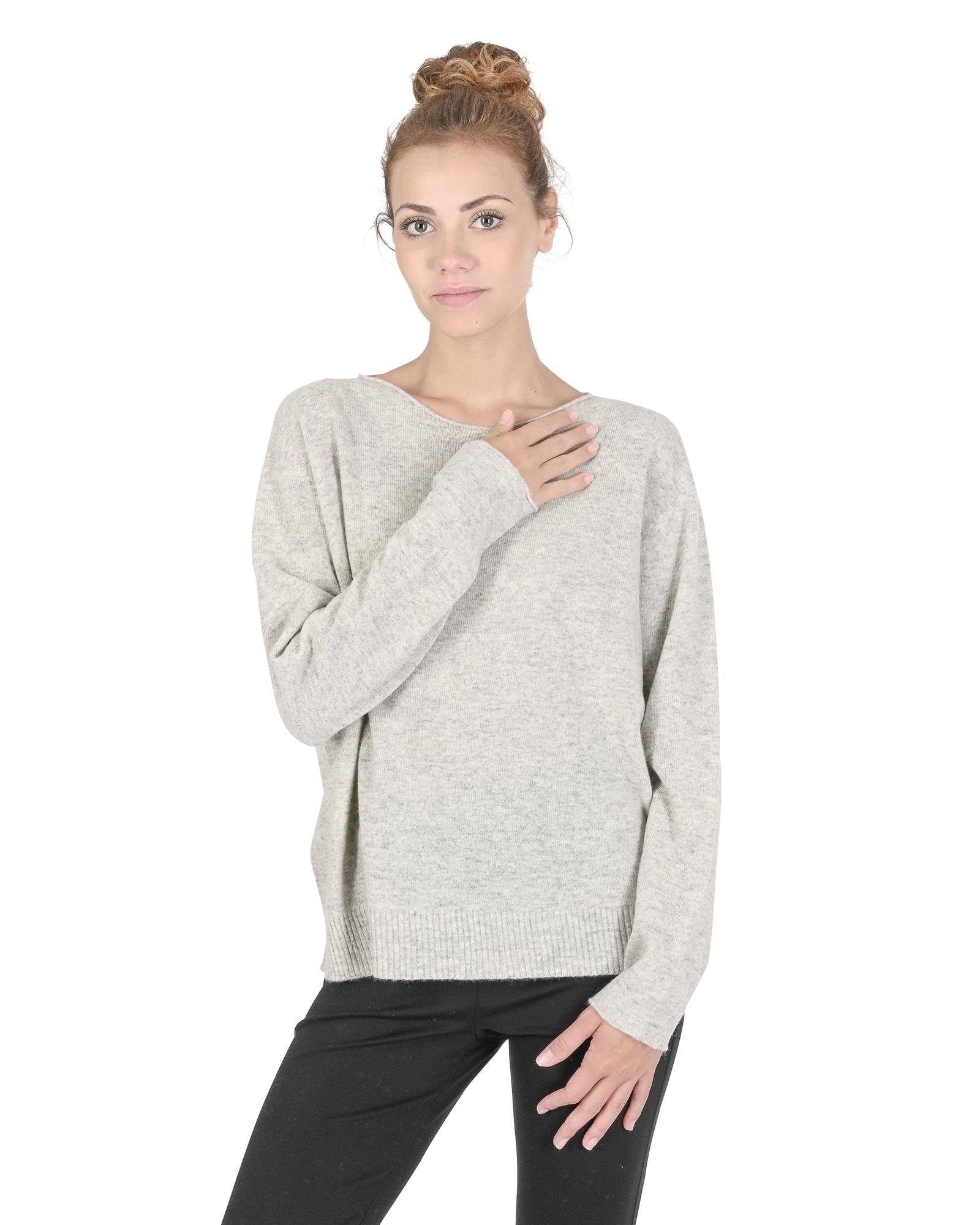 Oversize Boat Neck Cashmere Sweater - XL Main image