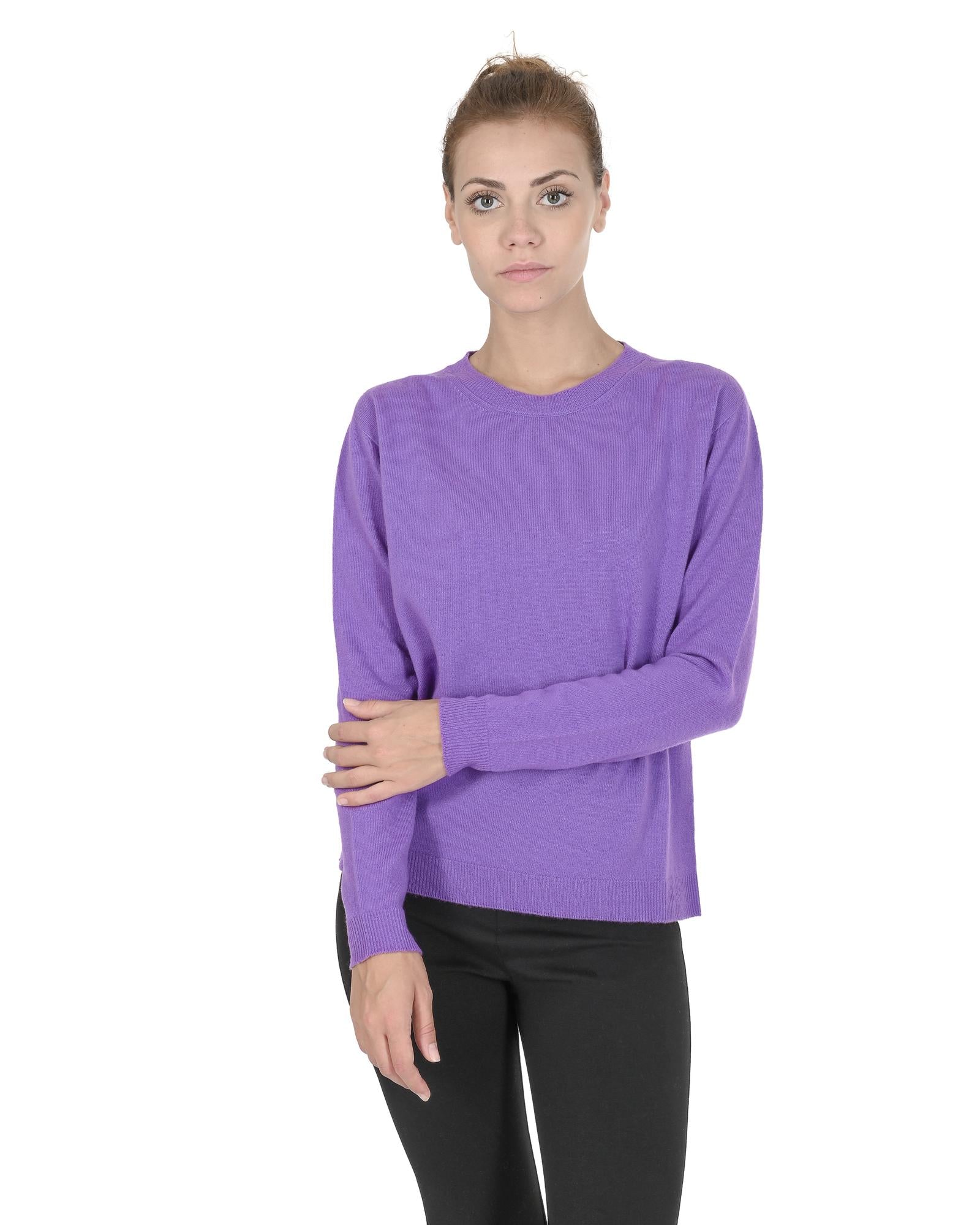 Crown of Edinburgh Cashmere Women's Premium Italian Cashmere Womens Sweater in Lavanda - 42 EU Secondary image