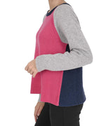 Crown of Edinburgh Cashmere Women's Round Neck Cashmere Sweater in Multicolor - 44 EU