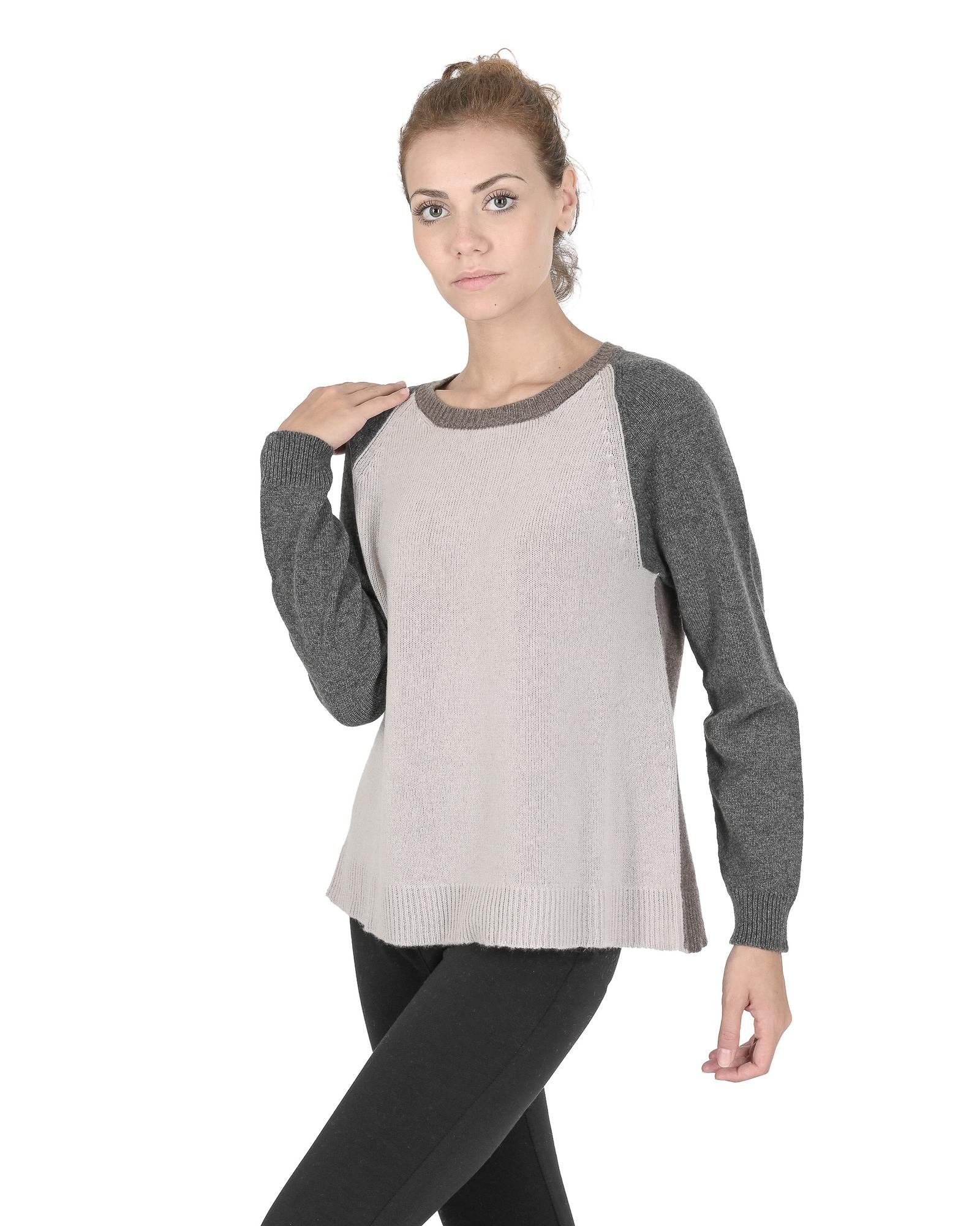 Premium Cashmere Womens Round Neck Sweater - 40 EU Secondary image