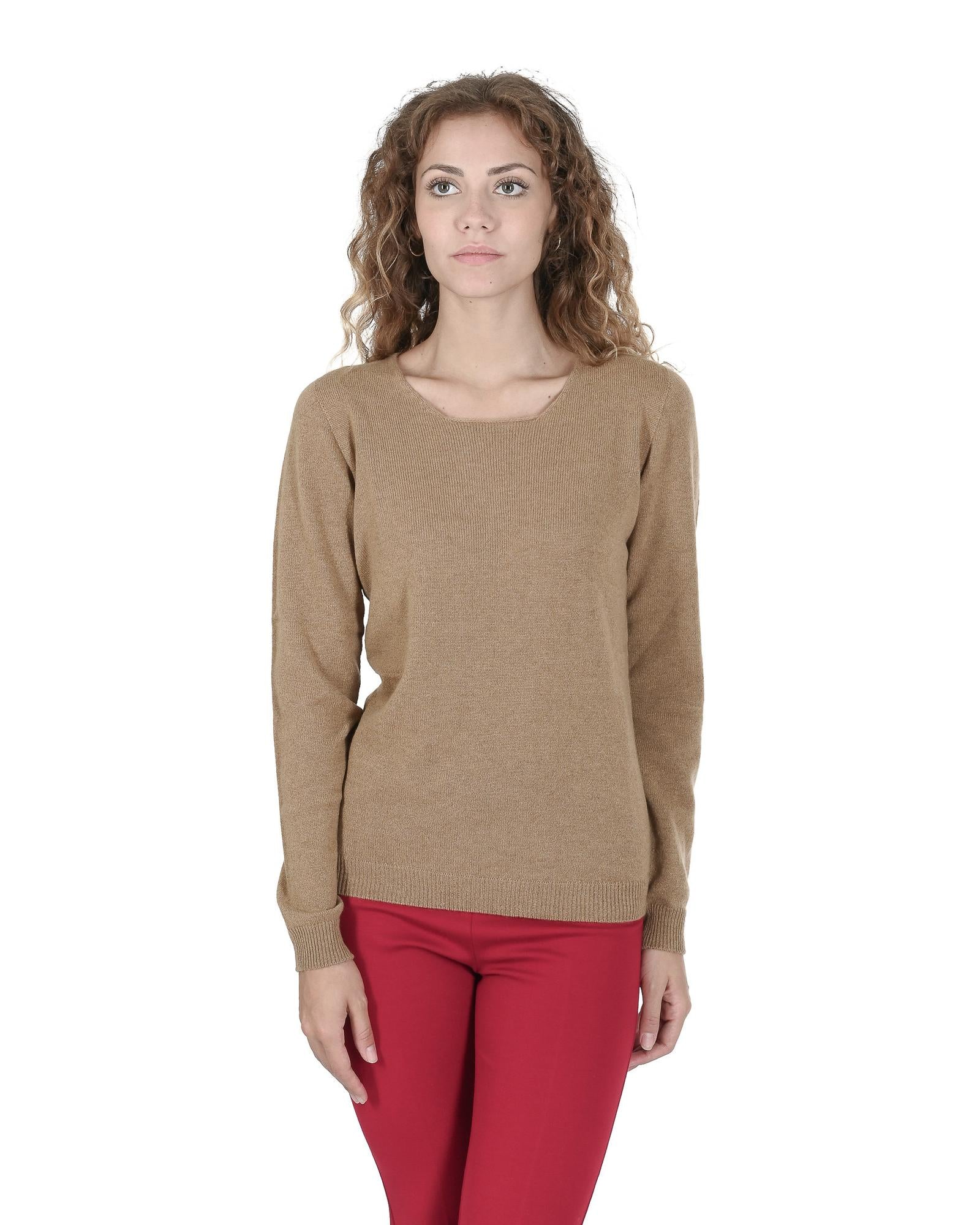 Cashmere Womens Square Neck Sweater - Premium Quality - M Main image