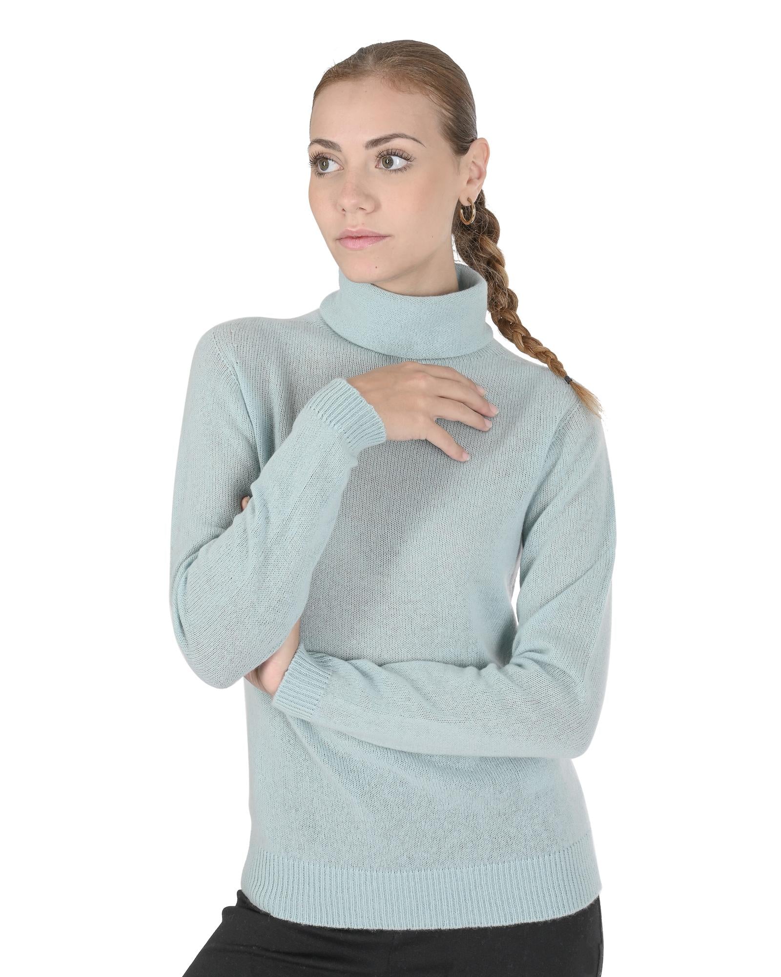 Premium Cashmere Womens Turtleneck Sweater - 40 EU Secondary image