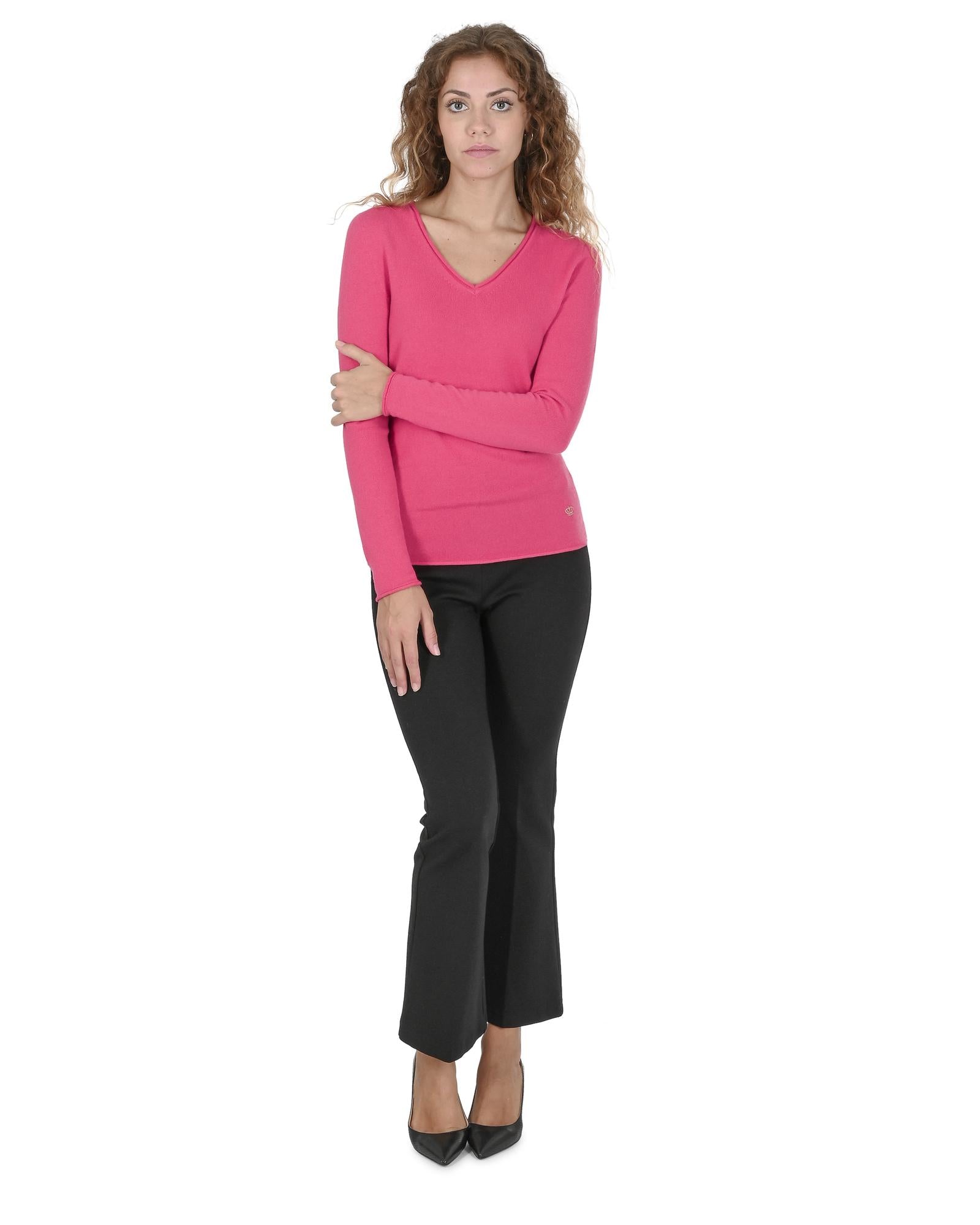 Cashmere Womens V Neck Sweater - 40 EU Secondary image
