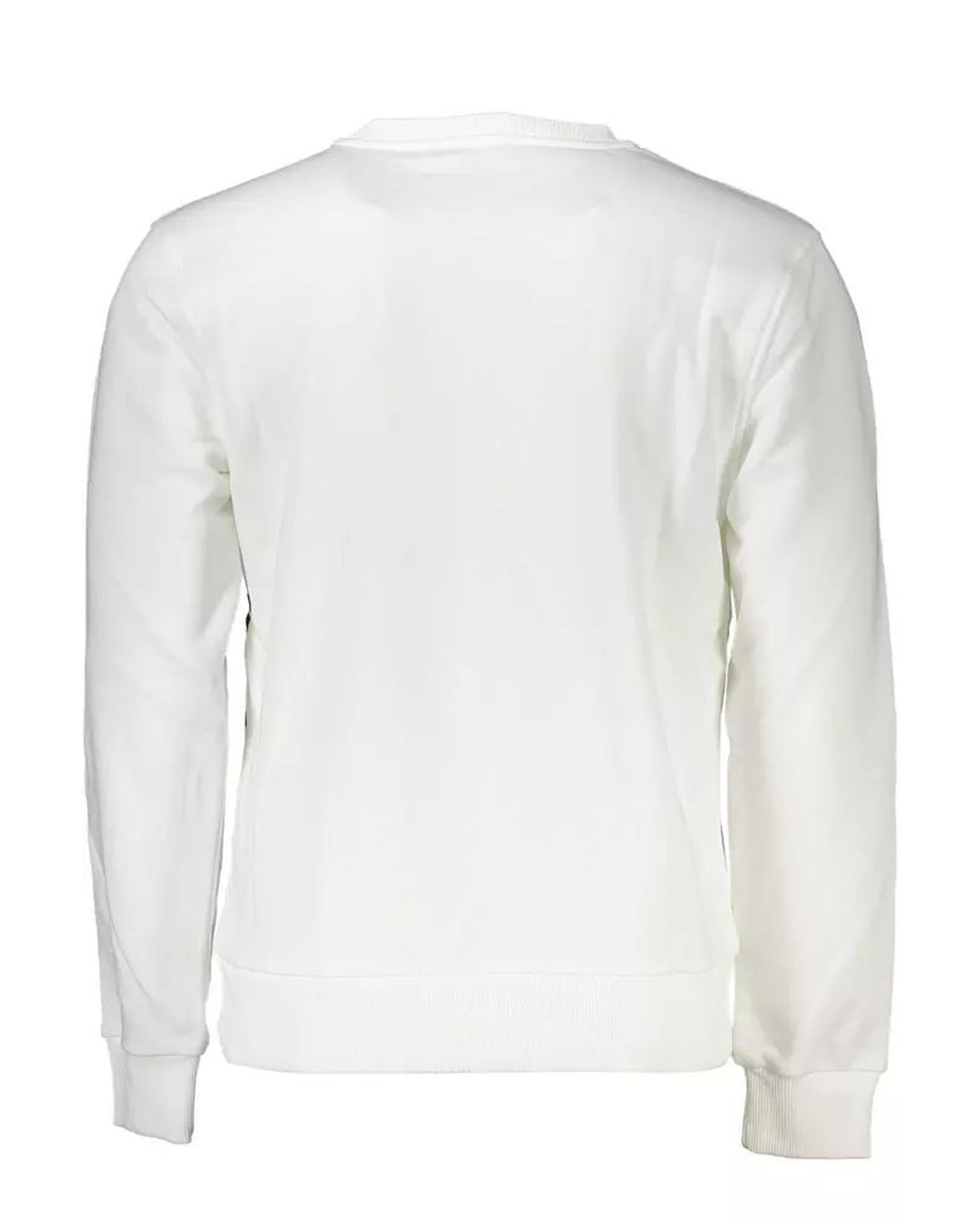Cavalli Class Men's White Cotton Sweater - L Secondary image