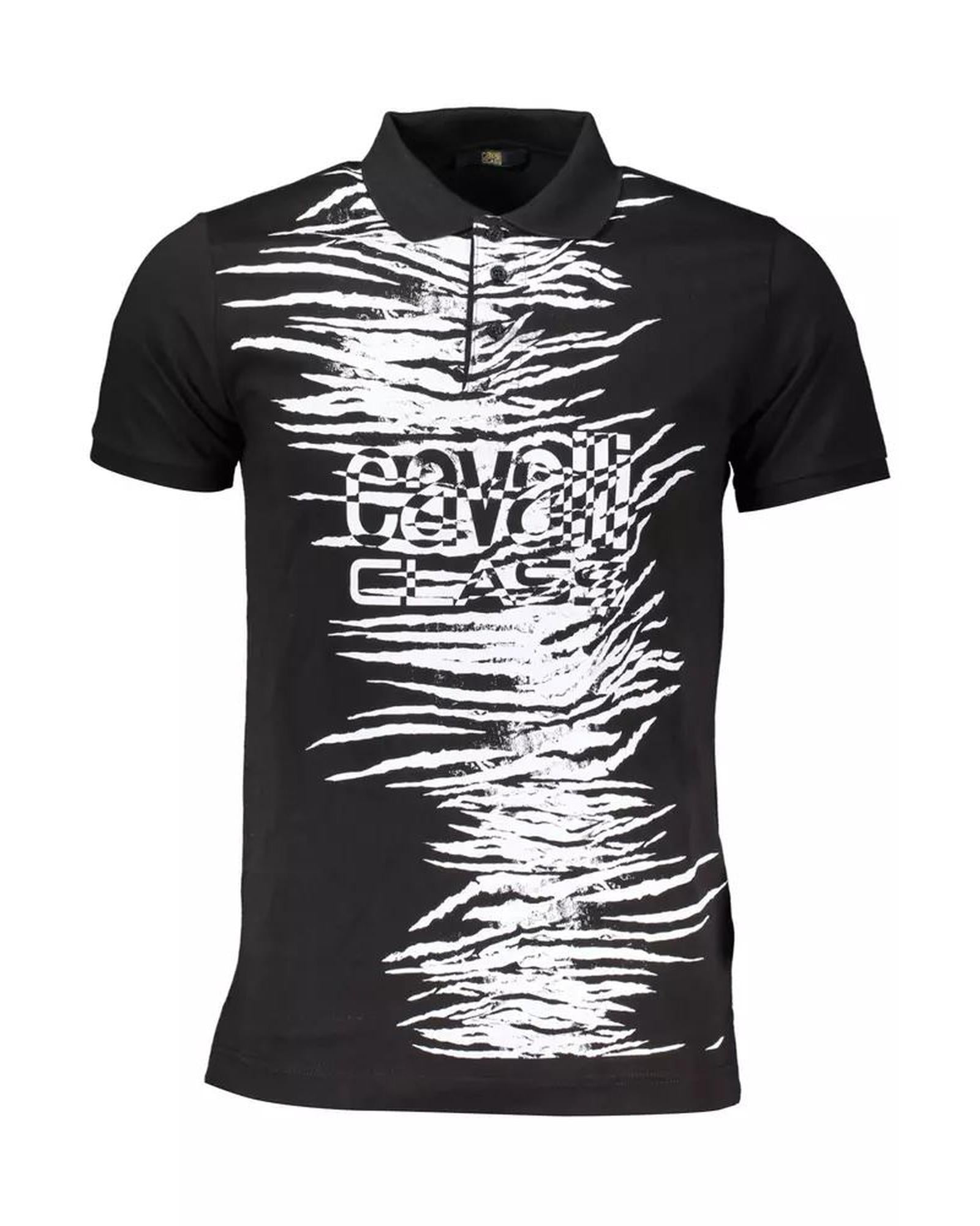 Cavalli Class Men's Black Cotton Polo Shirt - XL Main image