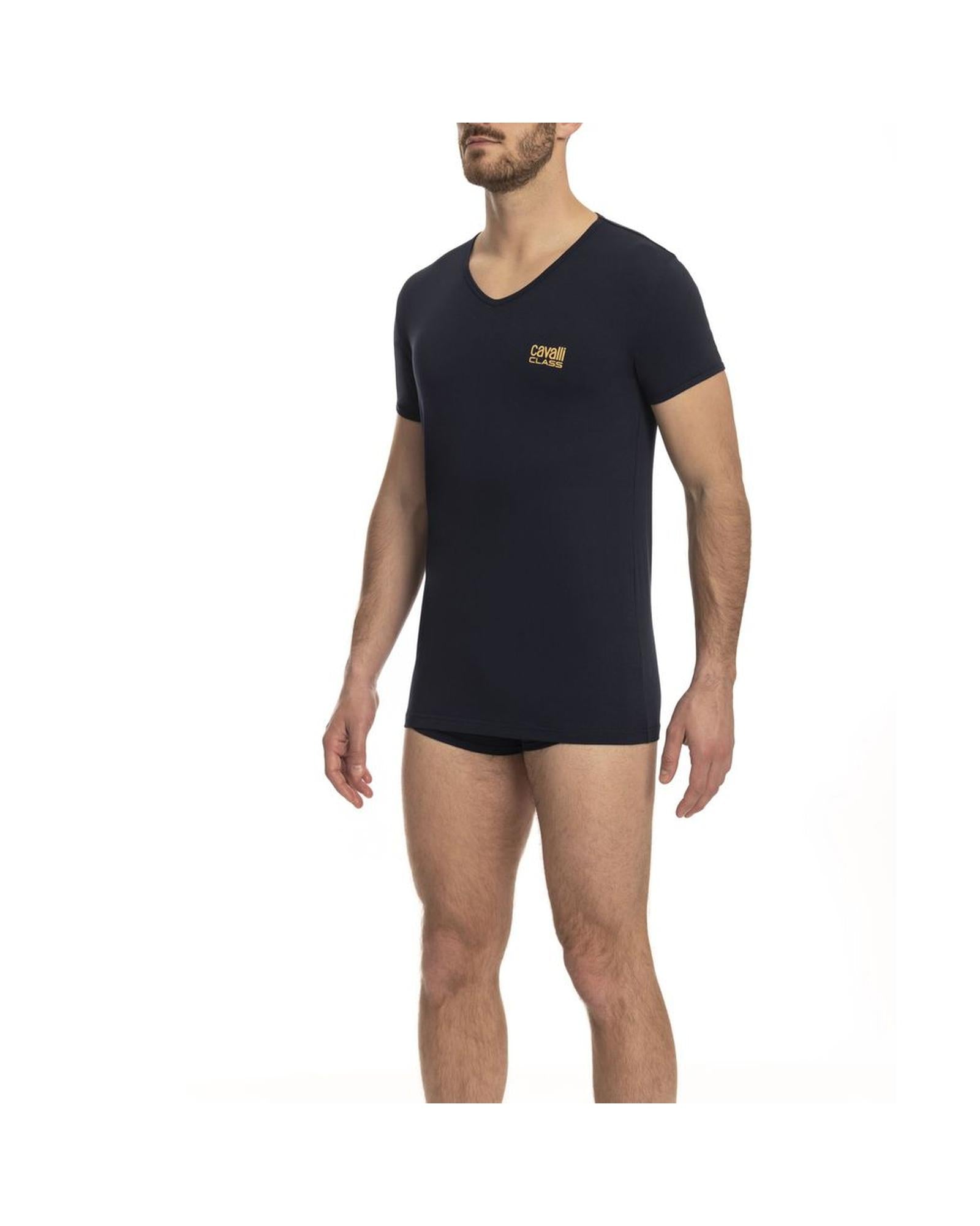 Cavalli Class Men's Blue Cotton T-Shirt - M Main image
