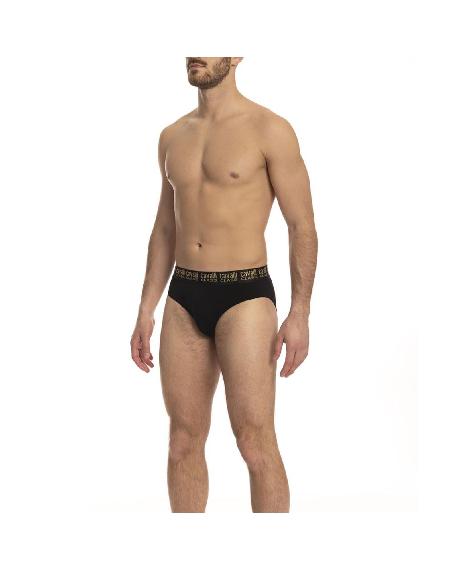 Cavalli Class Men's Black Cotton Underwear - XL Main image