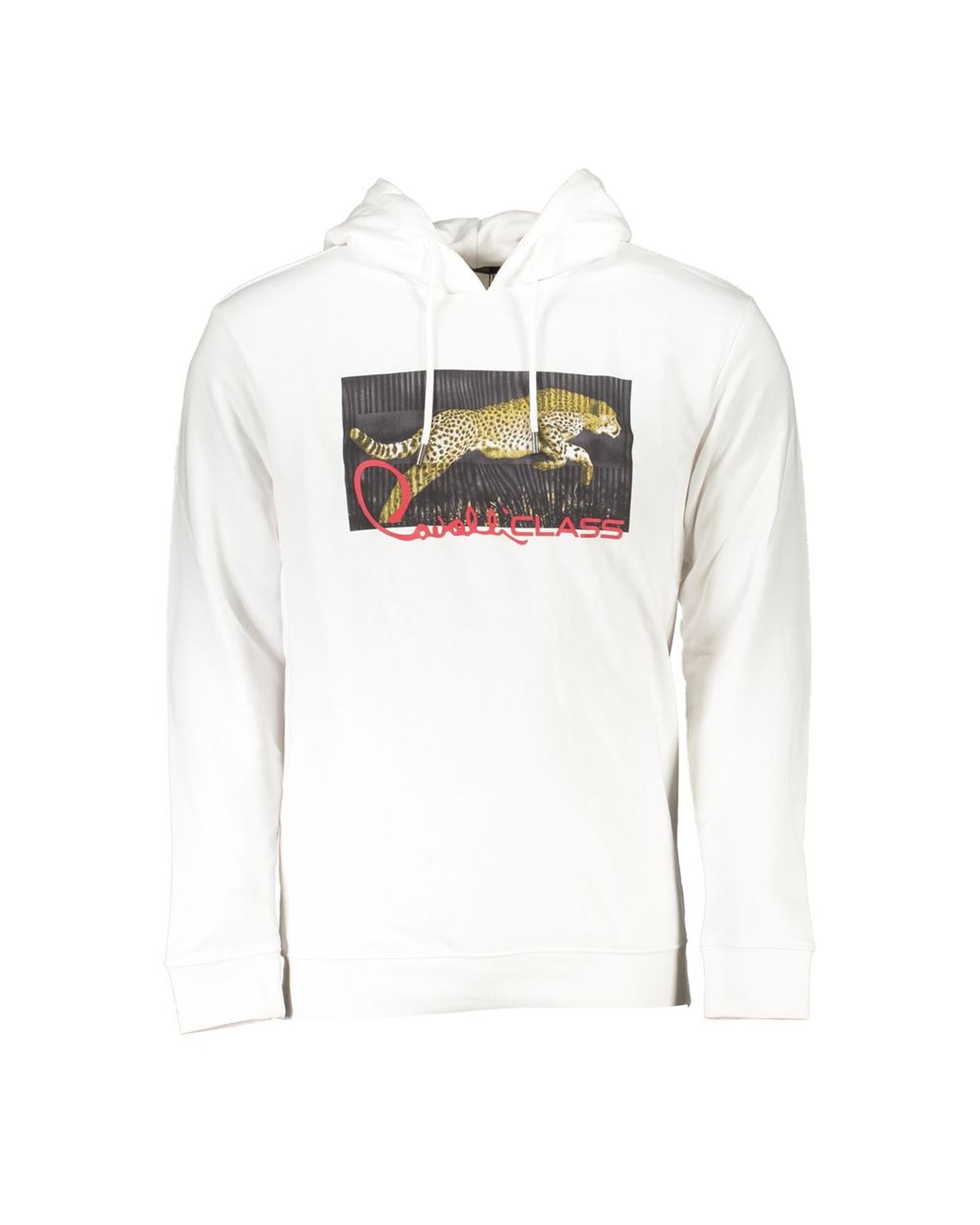 Cavalli Class Men's White Cotton Sweater - L Main image