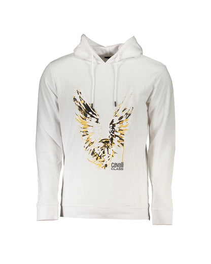 Cavalli Class Men's White Cotton Sweater - 3XL