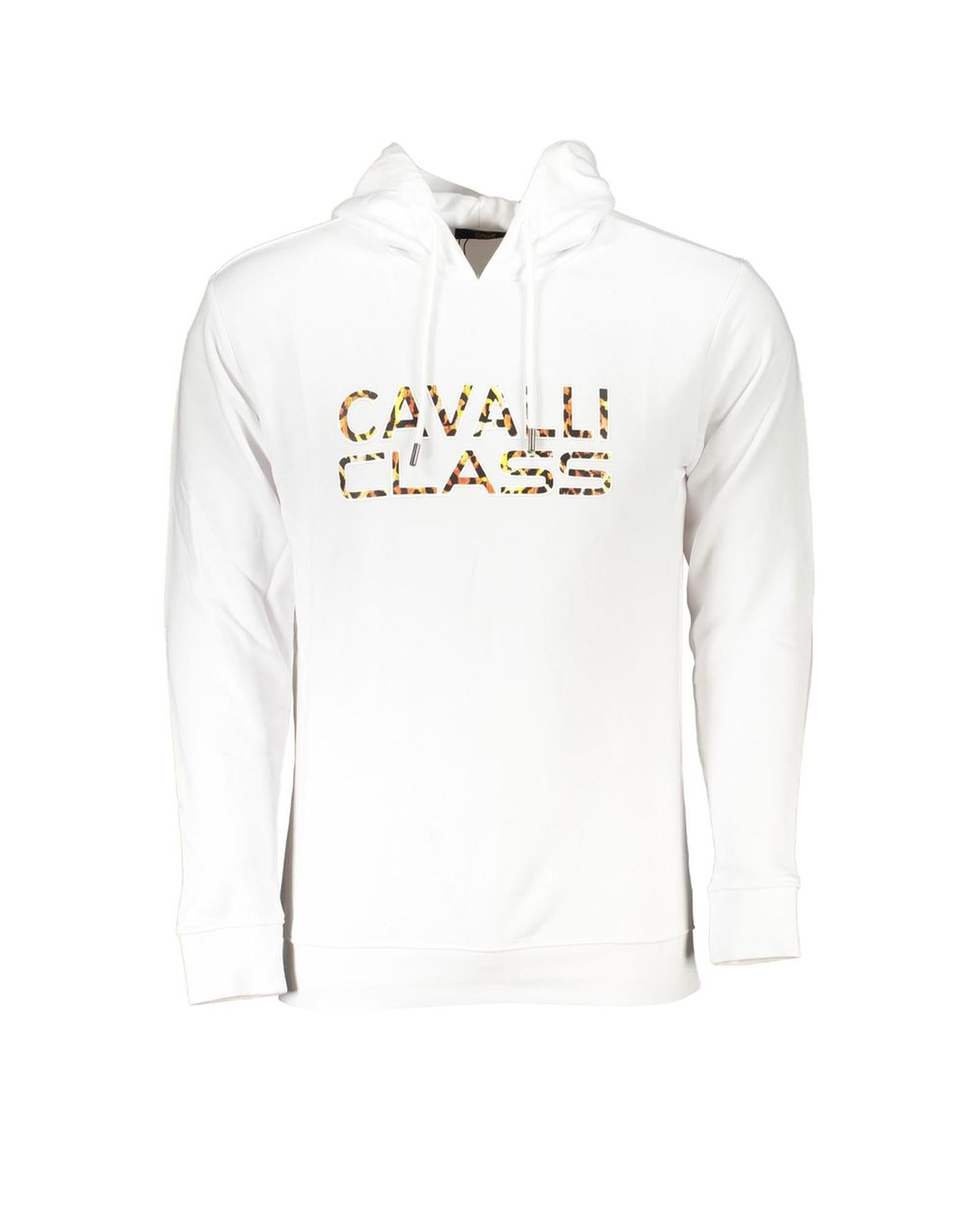 Cavalli Class Men's White Cotton Sweater - 3XL Main image
