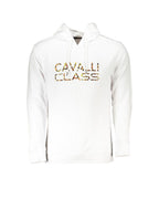 Cavalli Class Men's White Cotton Sweater - 3XL