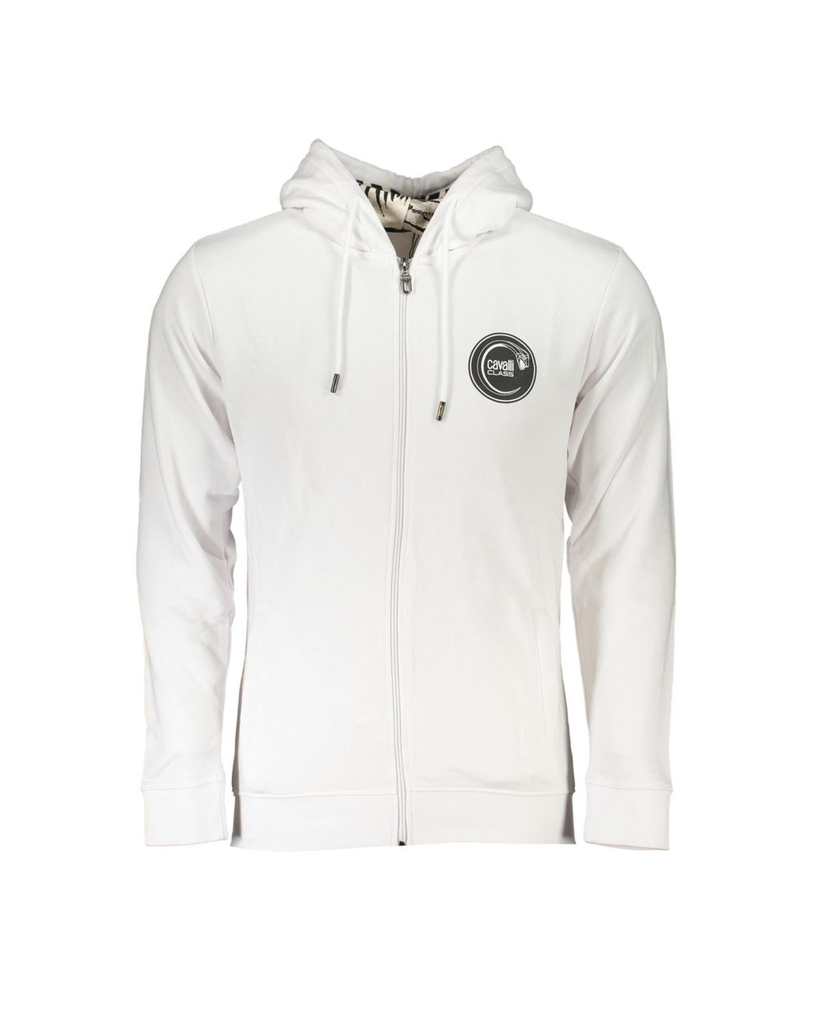 Cavalli Class Men's White Cotton Sweater - L Main image