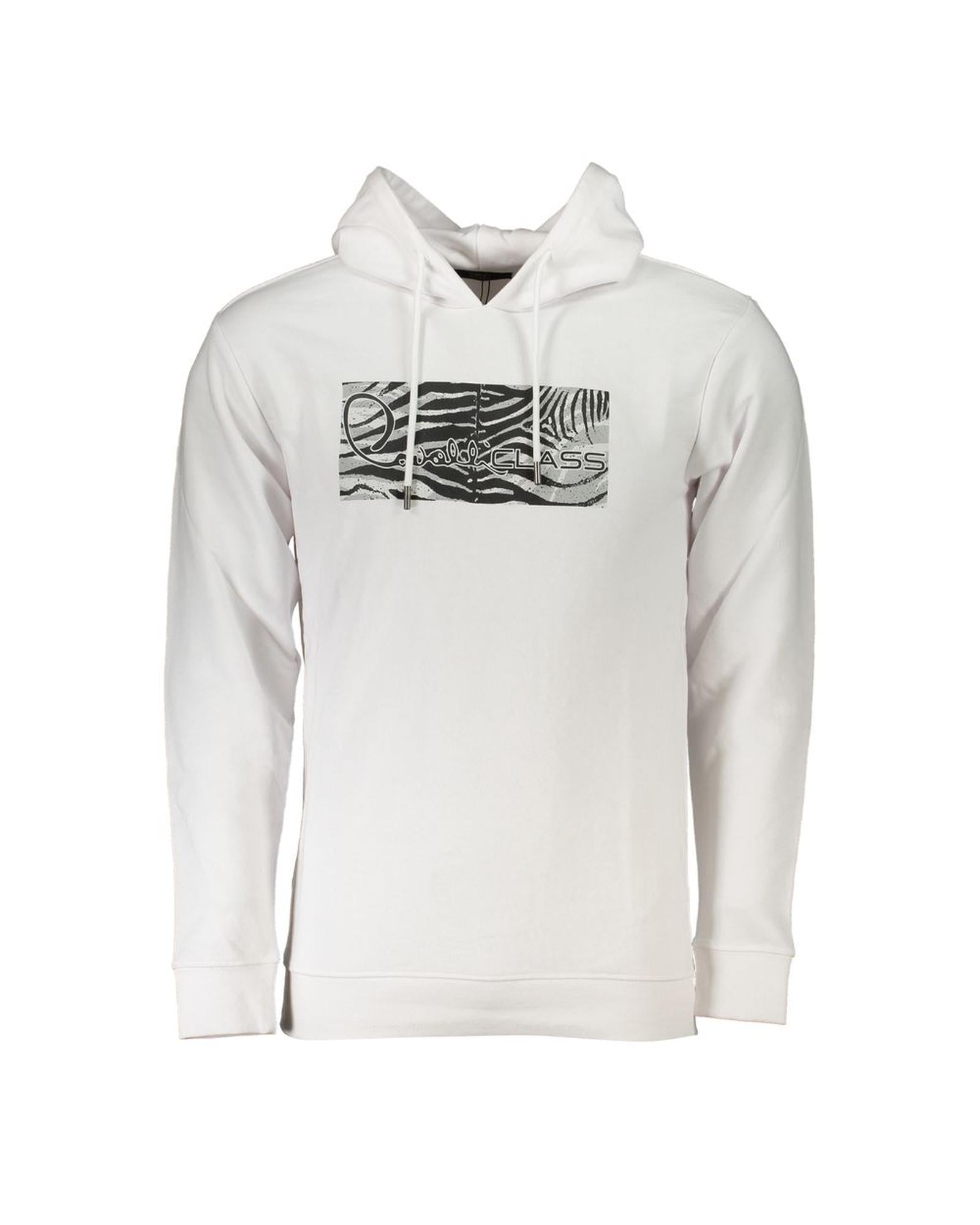 Cavalli Class Men's White Cotton Sweater - 3XL Main image
