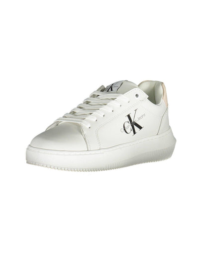 Calvin Klein Women's White Polyester Sneaker - 40 EU
