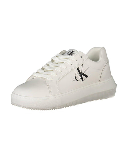 Calvin Klein Women's White Polyester Sneaker - 39 EU