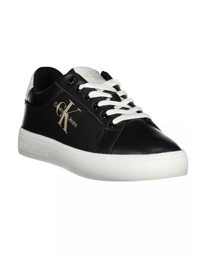 Calvin Klein Women's Black Polyester Sneaker - 38 EU