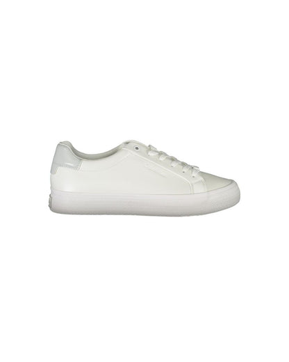 Calvin Klein Women's White Polyester Sneaker - 40 EU