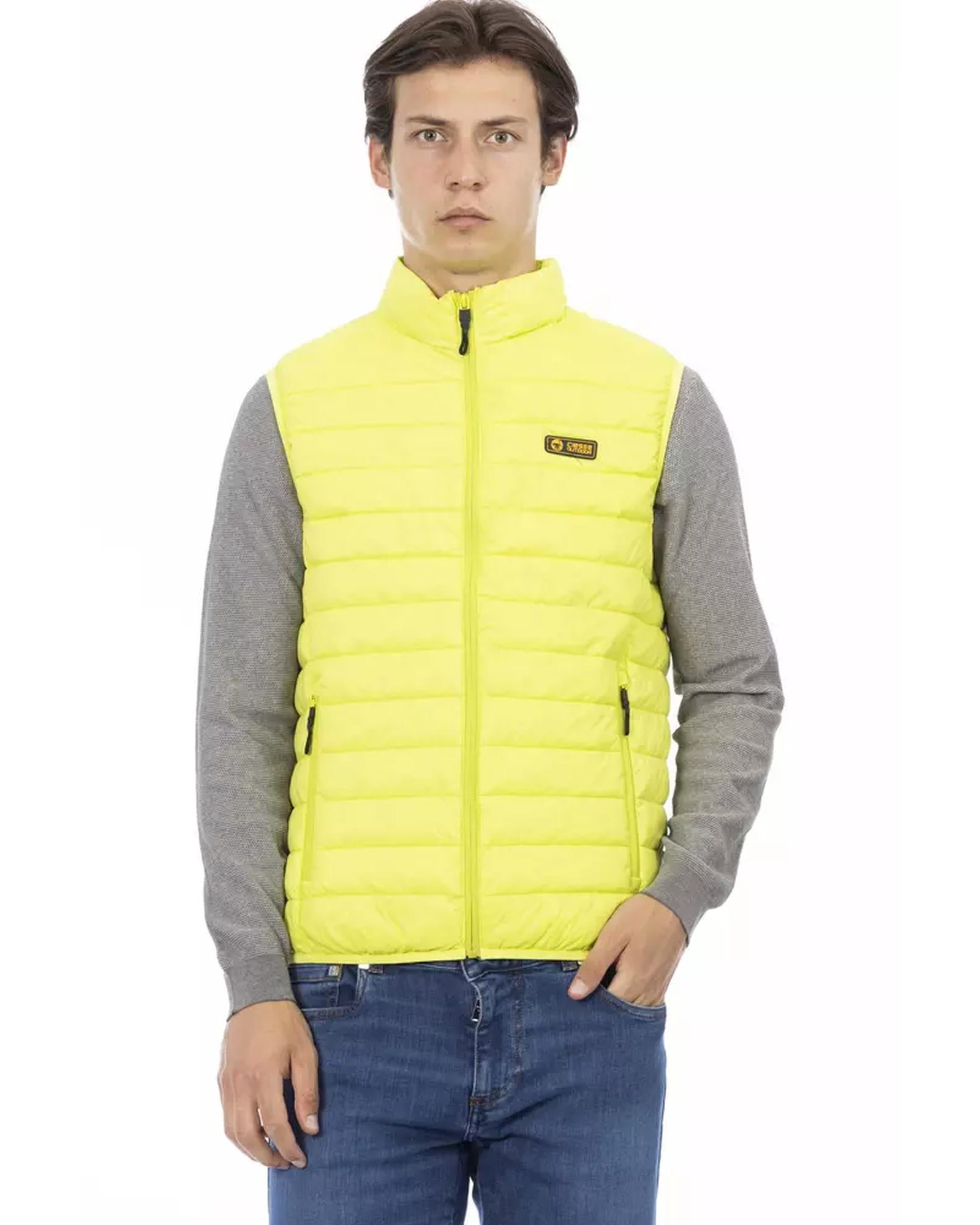 Sleeveless Down Jacket with Functional Pockets and Zipper Detailing L Men Main image