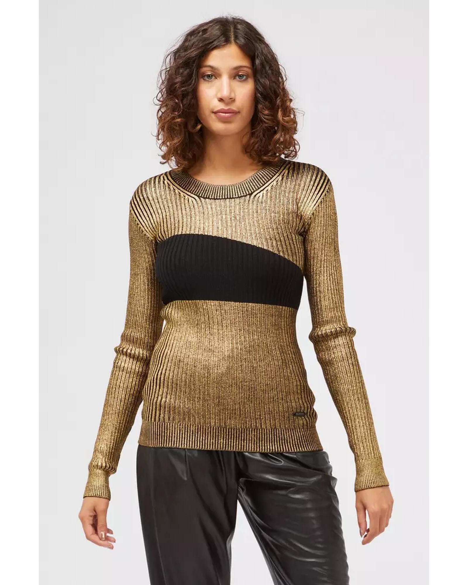 Fancy Print Long-Sleeved Sweater with Black Band 42 IT Women Main image