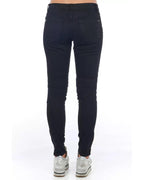 Stretch Denim Biker Jeans with Worn Wash and Multipockets 42 IT Women Women's Jeans Frankie Morello