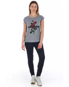Stretch Denim Biker Jeans with Worn Wash and Multipockets 42 IT Women Women's Jeans Frankie Morello