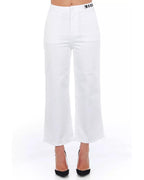High Waist Cropped Trousers with Multipockets 40 IT Women