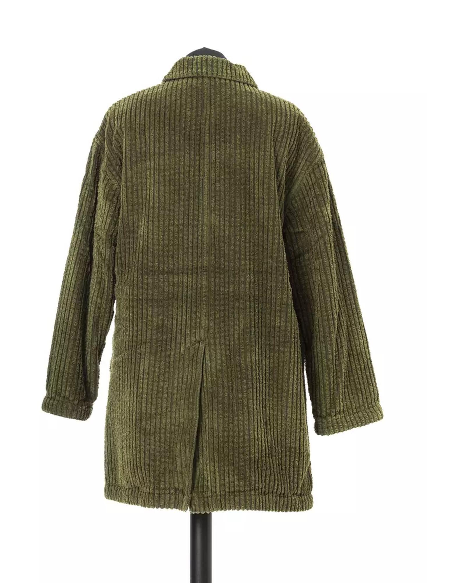 Wide Ribbed Jacket with Teddy Fur Padding and Logo Button Closure 40 IT Women Secondary image