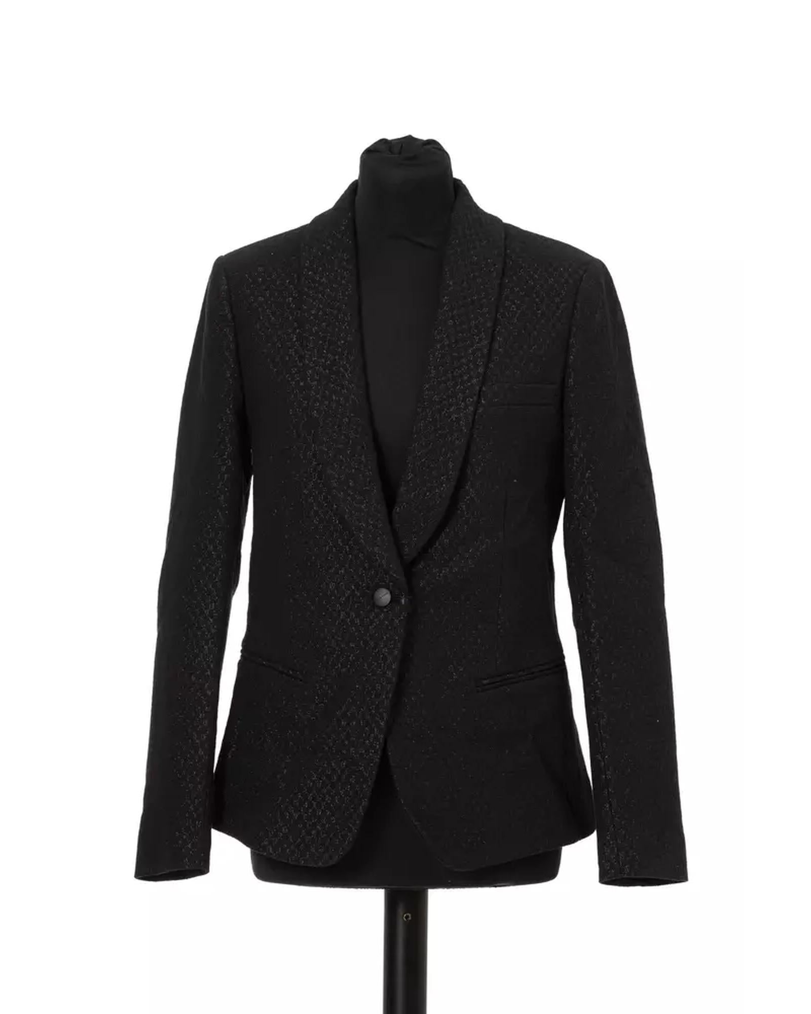 Lurex Detailed Fabric Jacket with Slim Cut and One Button Closure 40 IT Women Main image