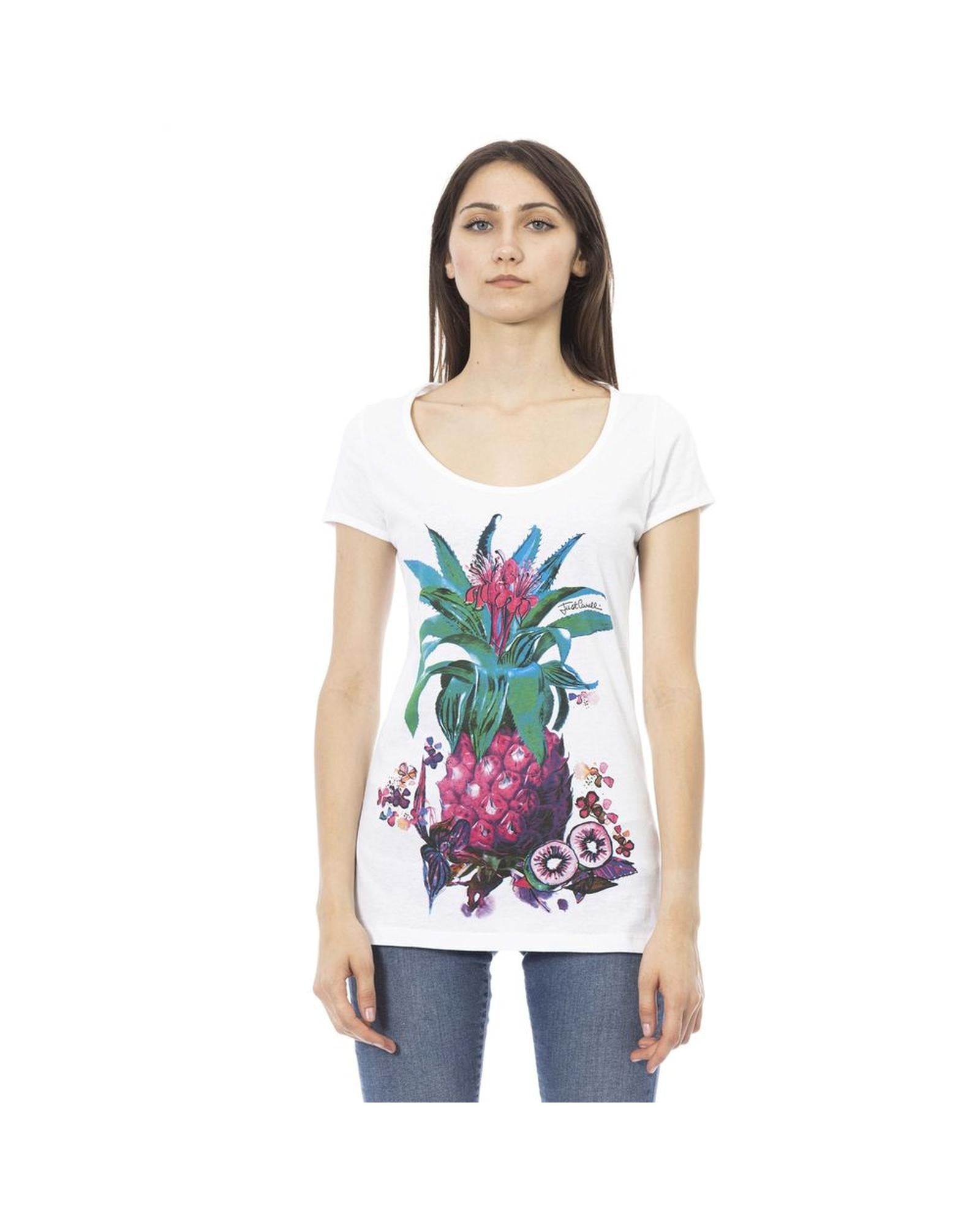 Just Cavalli Women's White Cotton Tops & T-Shirt - M Main image