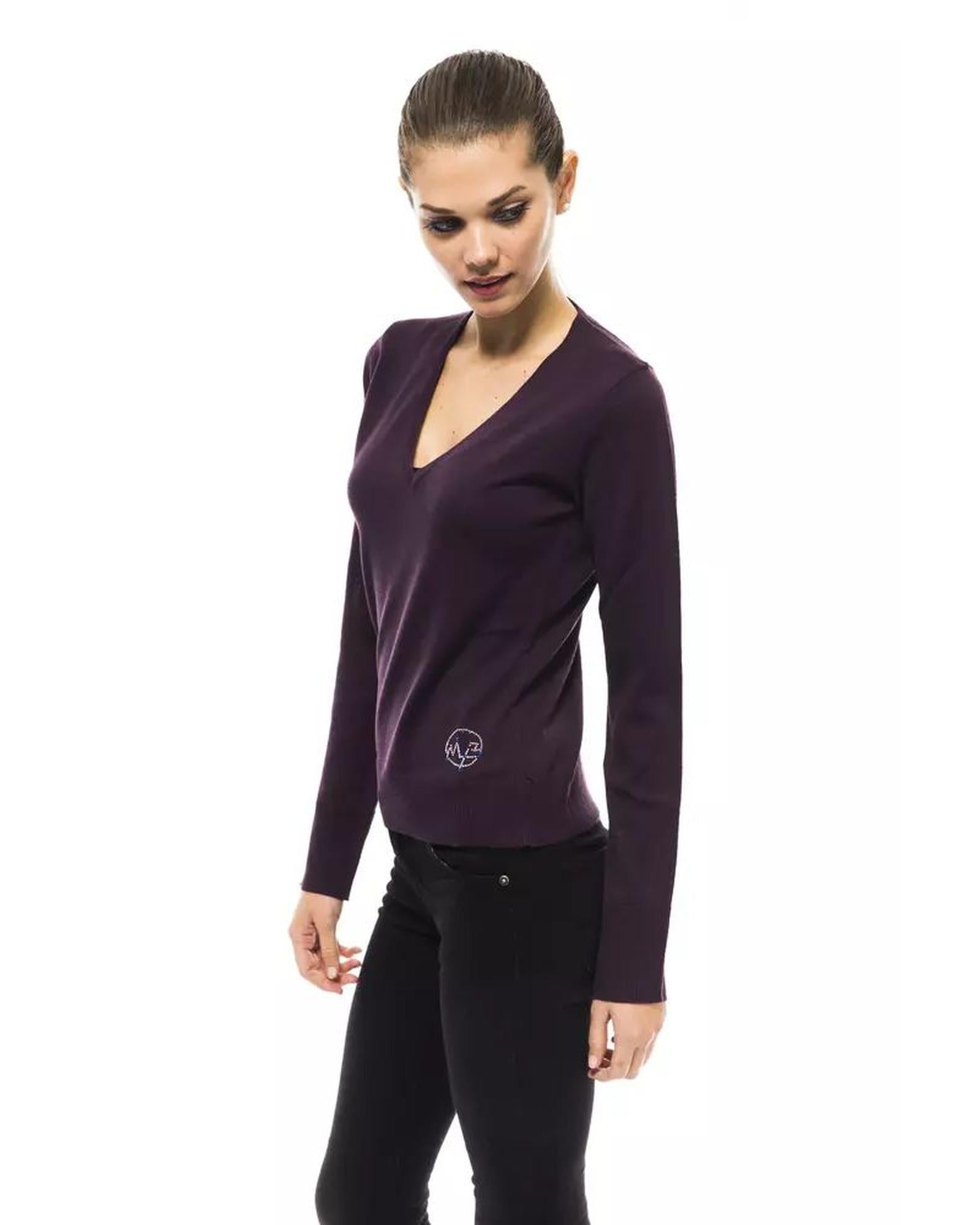 Montana Blu Women's Purple Wool Sweater - 44 IT Secondary image