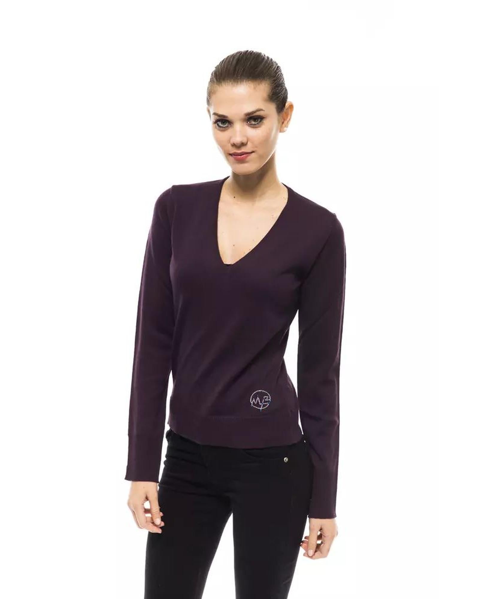 Montana Blu Women's Purple Wool Sweater - 46 IT Main image