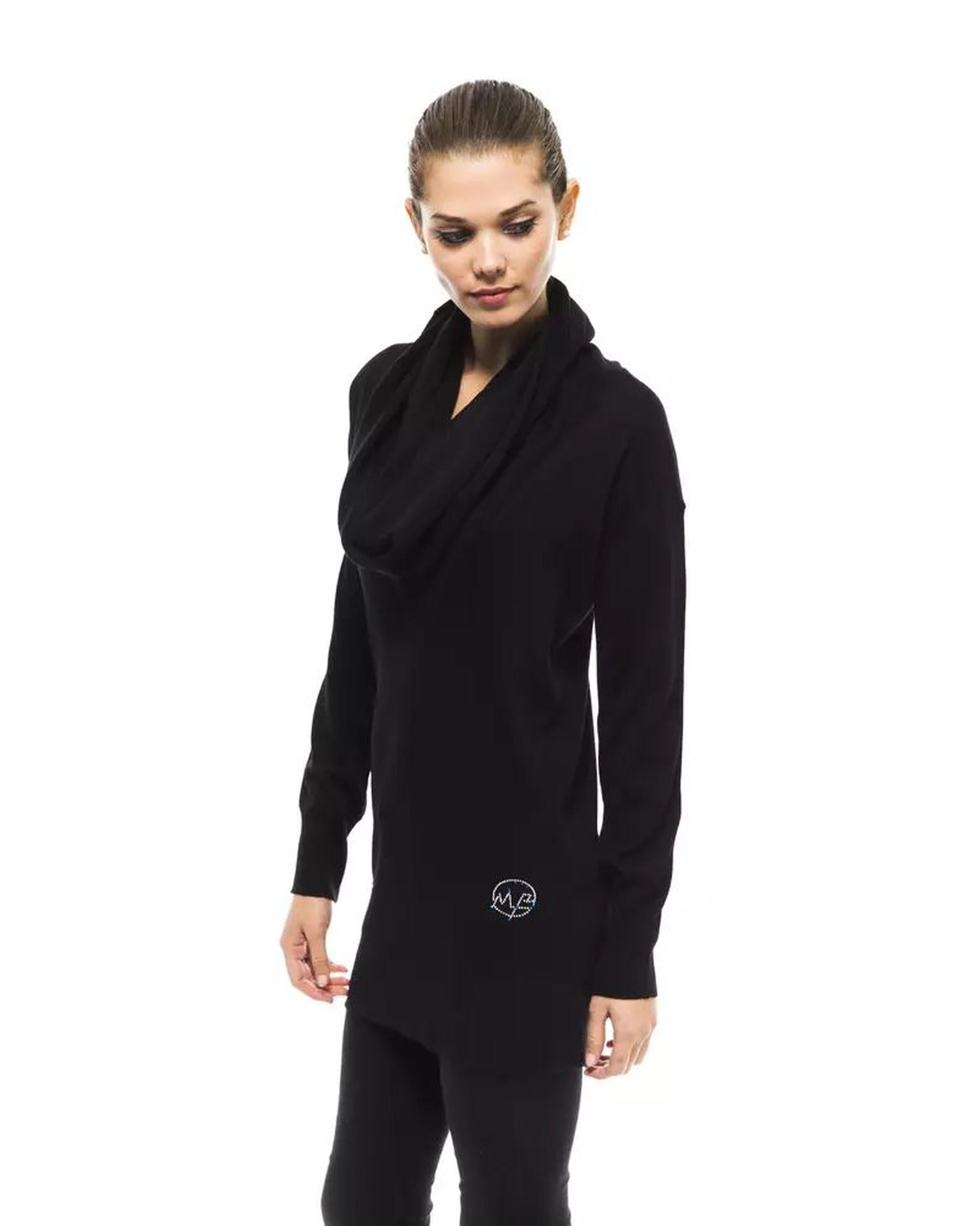 Montana Blu Women's Black Wool Sweater - 42 IT Secondary image