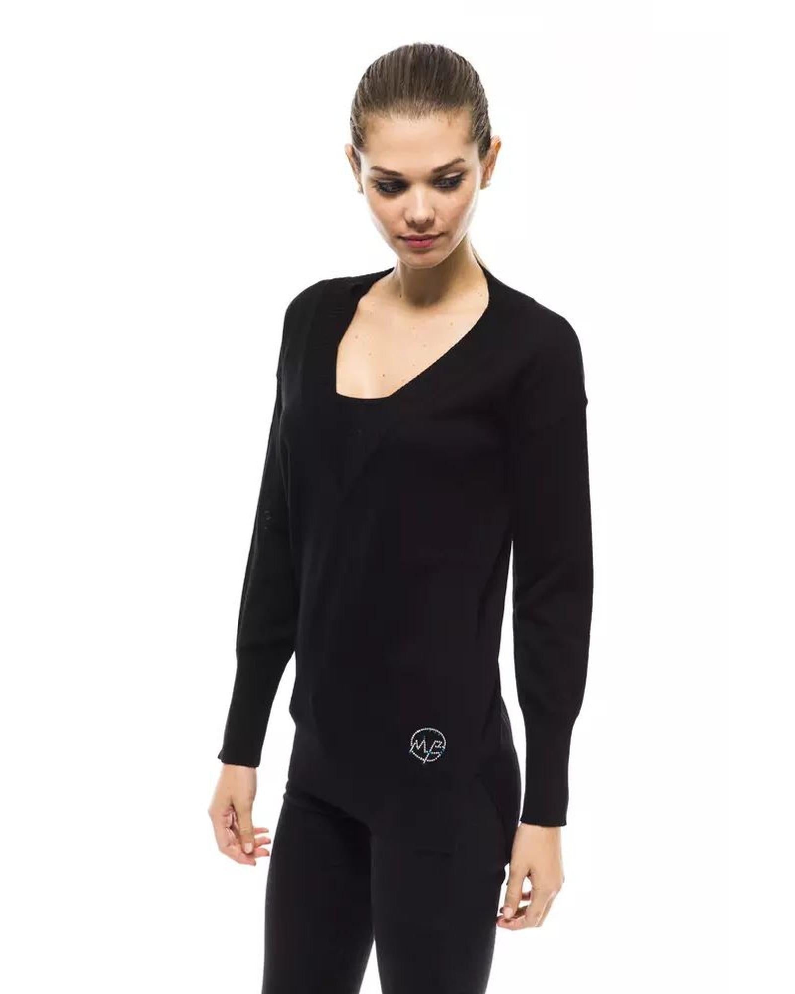 Montana Blu Women's Black Wool Sweater - 40 IT Secondary image