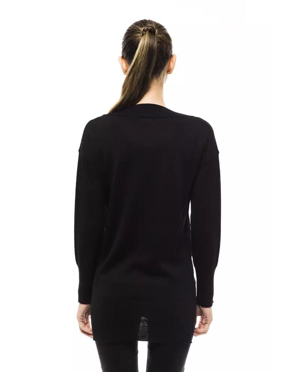Montana Blu Women's Black Wool Sweater - 40 IT