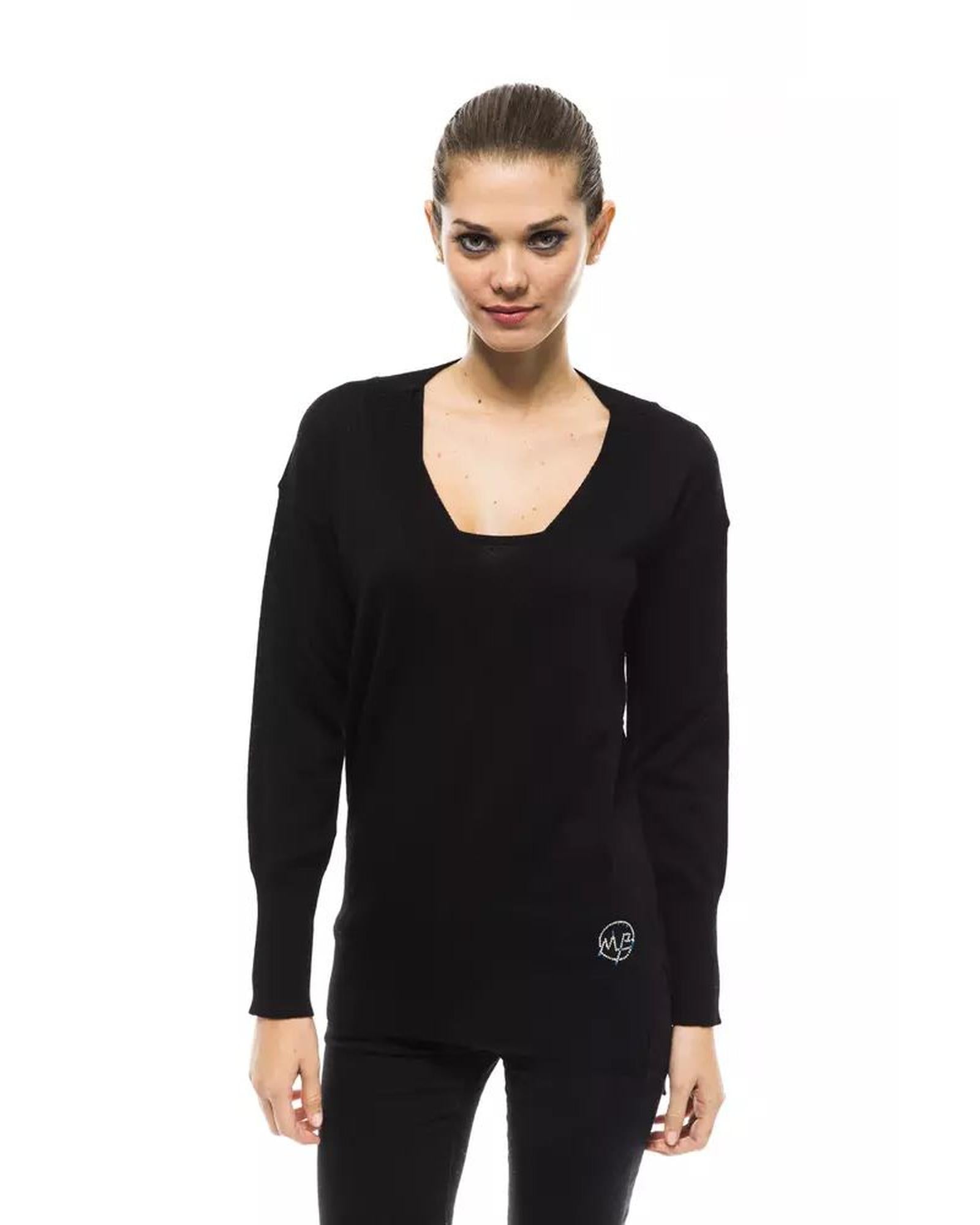 Montana Blu Women's Black Wool Sweater - 44 IT Main image