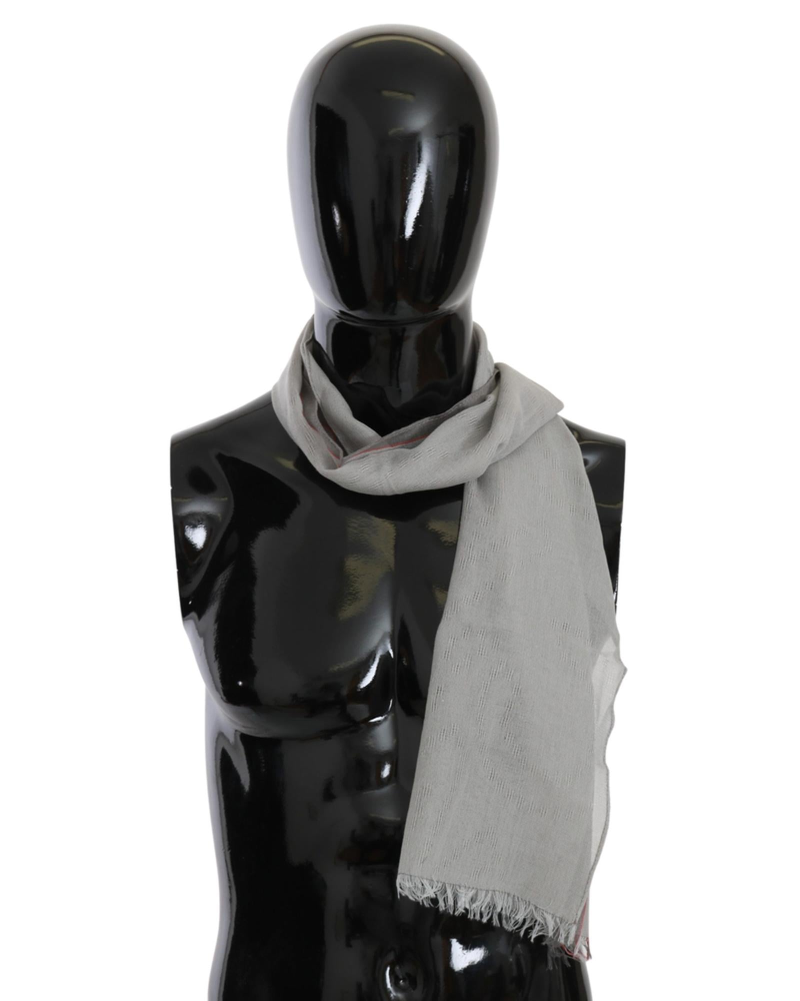 Cotton Mens Scarf with Logo Details One Size Men Main image