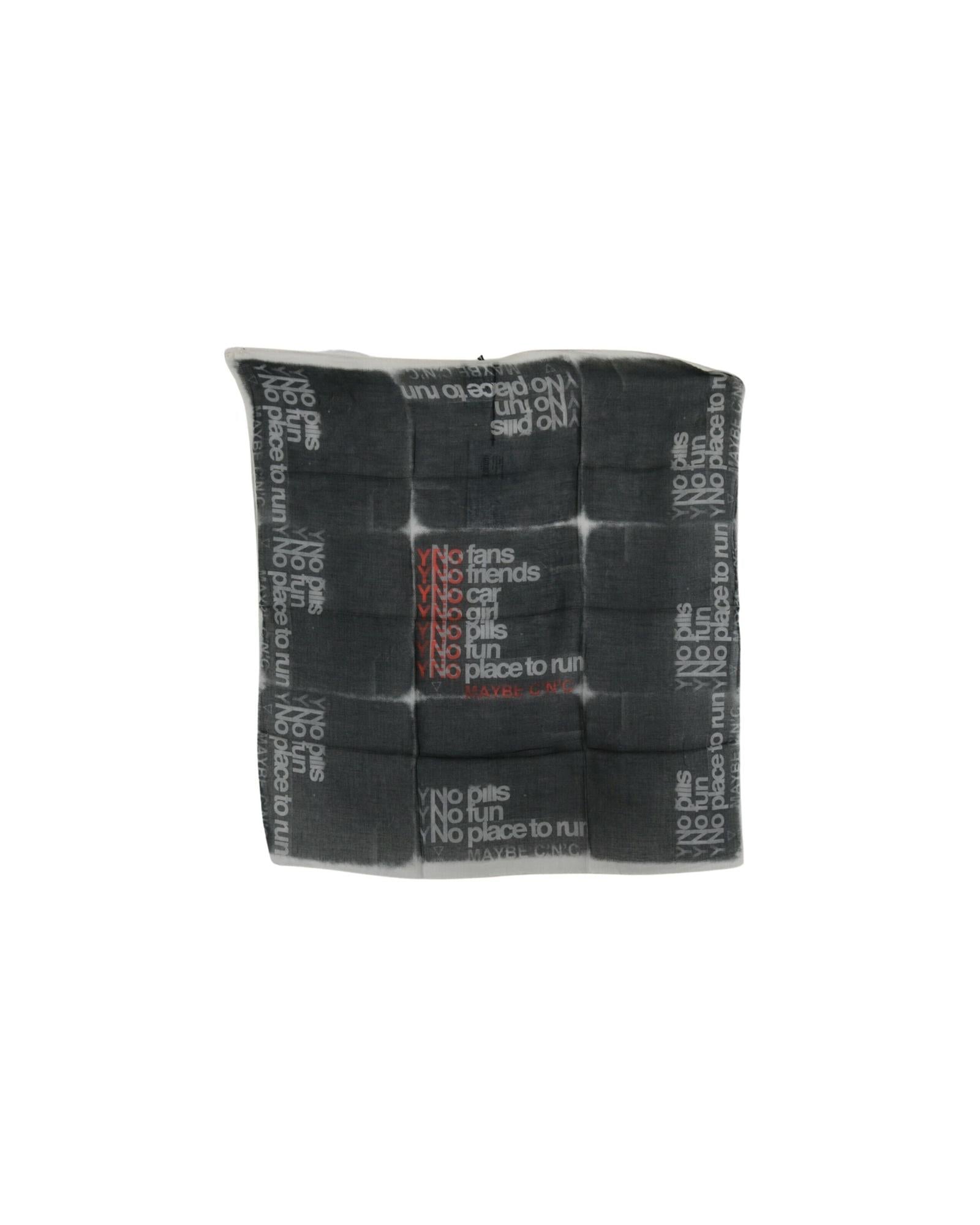 COSTUME NATIONAL CNC Scarf Bandana Hat - Black and White Print One Size Men Main image