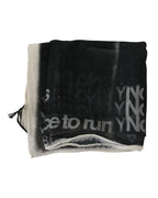 COSTUME NATIONAL CNC Scarf Bandana Hat - Black and White Print One Size Men