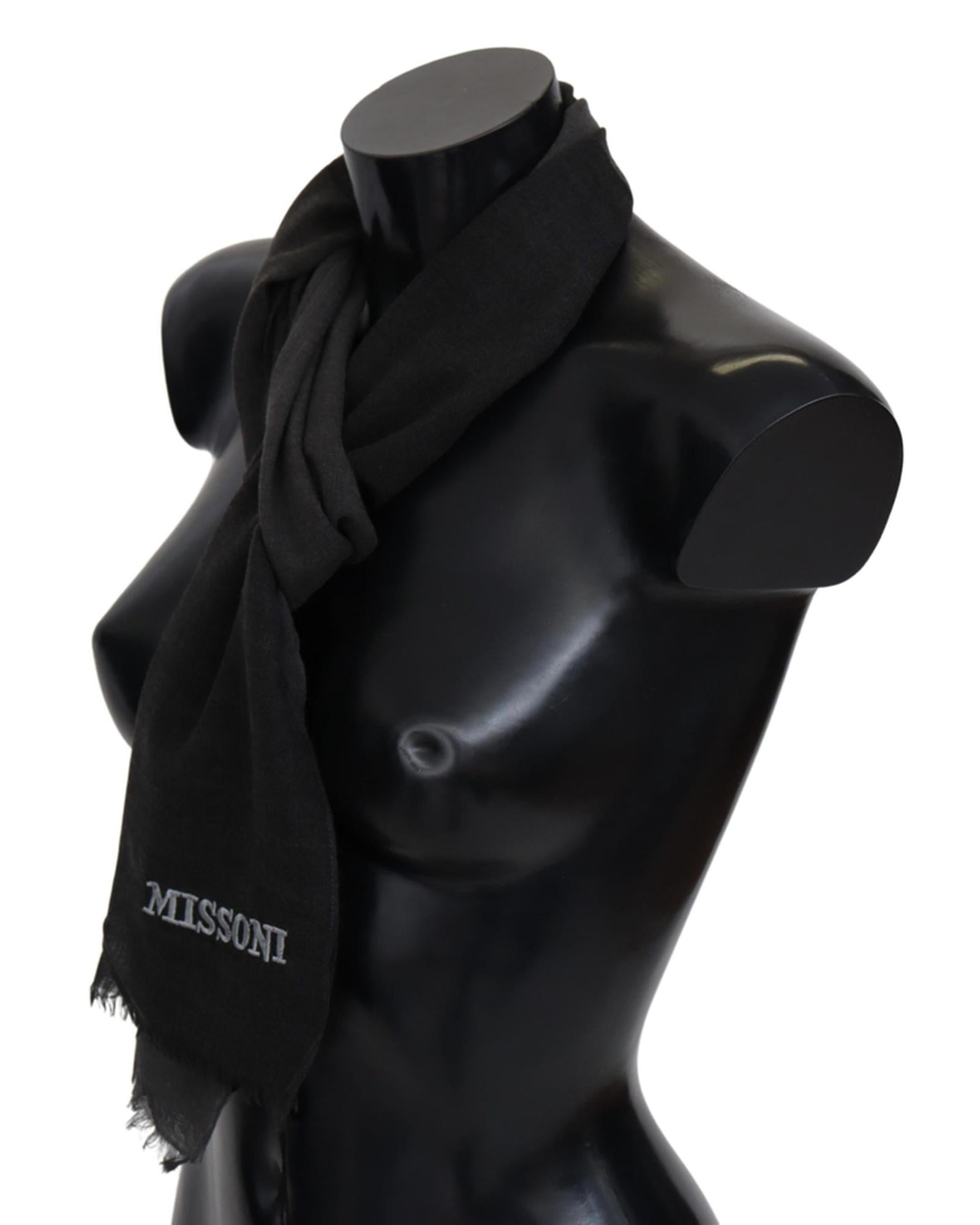Brand New Missoni Wool Scarf with Logo Embroidery One Size Men Secondary image