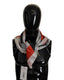 Costume National Women's Gray Red Silk Shawl Foulard Wrap Scarf - One Size Women's Scarf Costume National