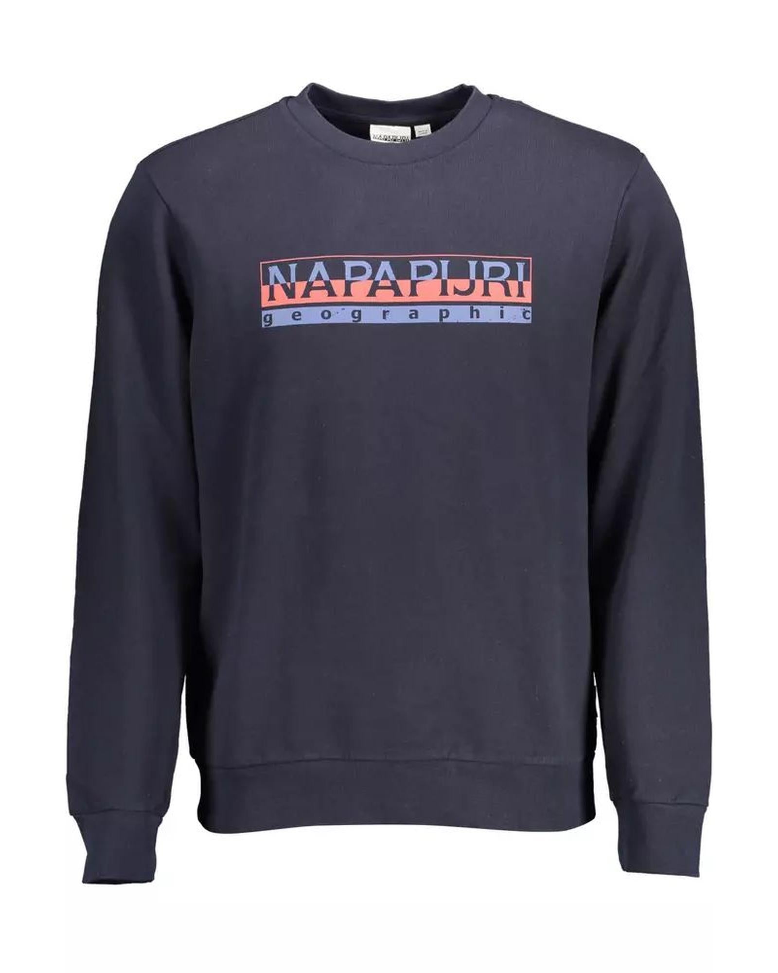 Napapijri Men's Blue Cotton Sweater - 2XL Main image