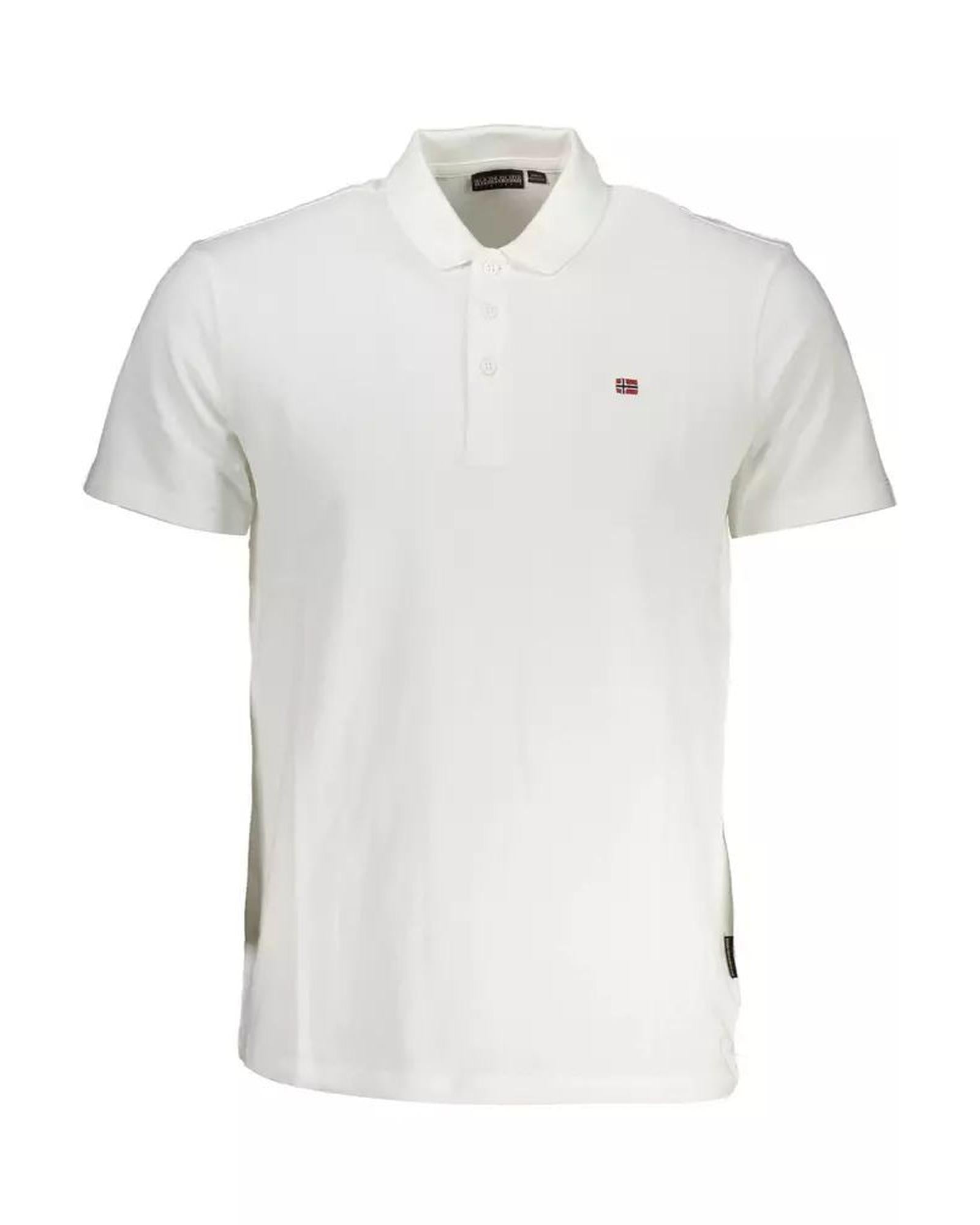 Napapijri Men's White Cotton Polo Shirt - M Main image